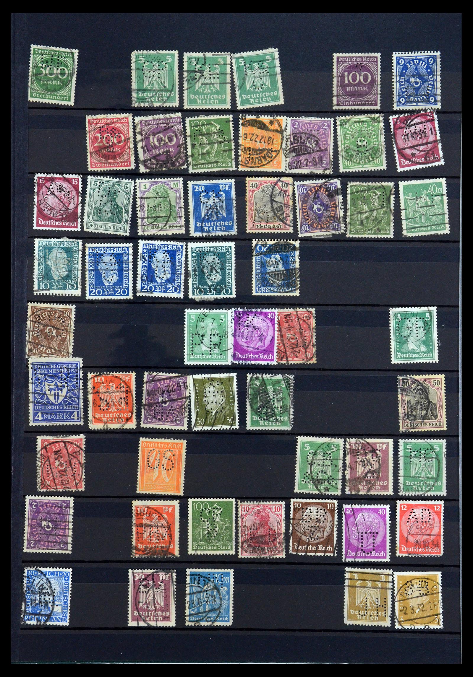 35183 020 - Stamp Collection 35183 German Reich perfins 1880-1945.