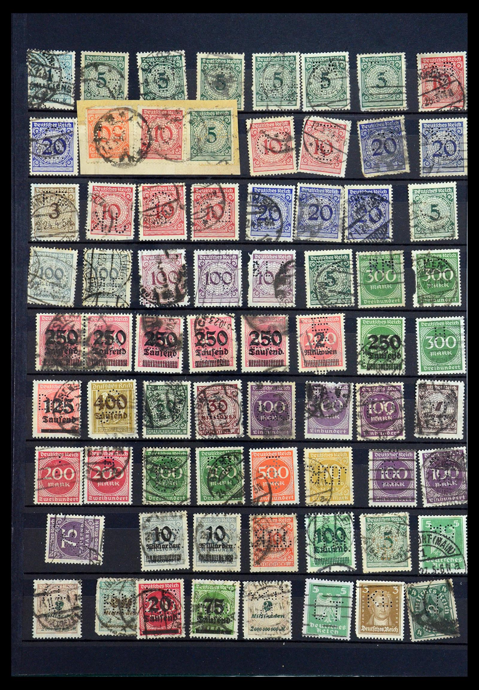 35183 022 - Stamp Collection 35183 German Reich perfins 1880-1945.