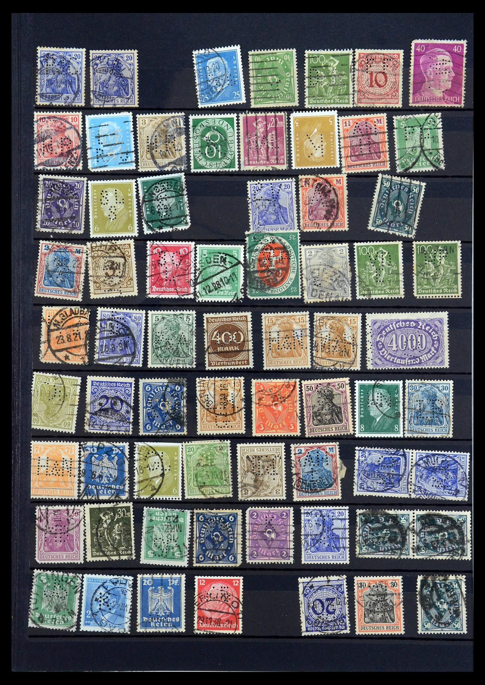 35183 032 - Stamp Collection 35183 German Reich perfins 1880-1945.