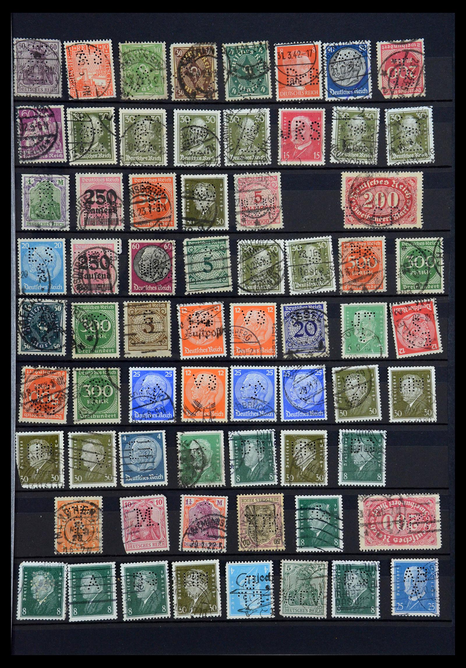 35183 035 - Stamp Collection 35183 German Reich perfins 1880-1945.