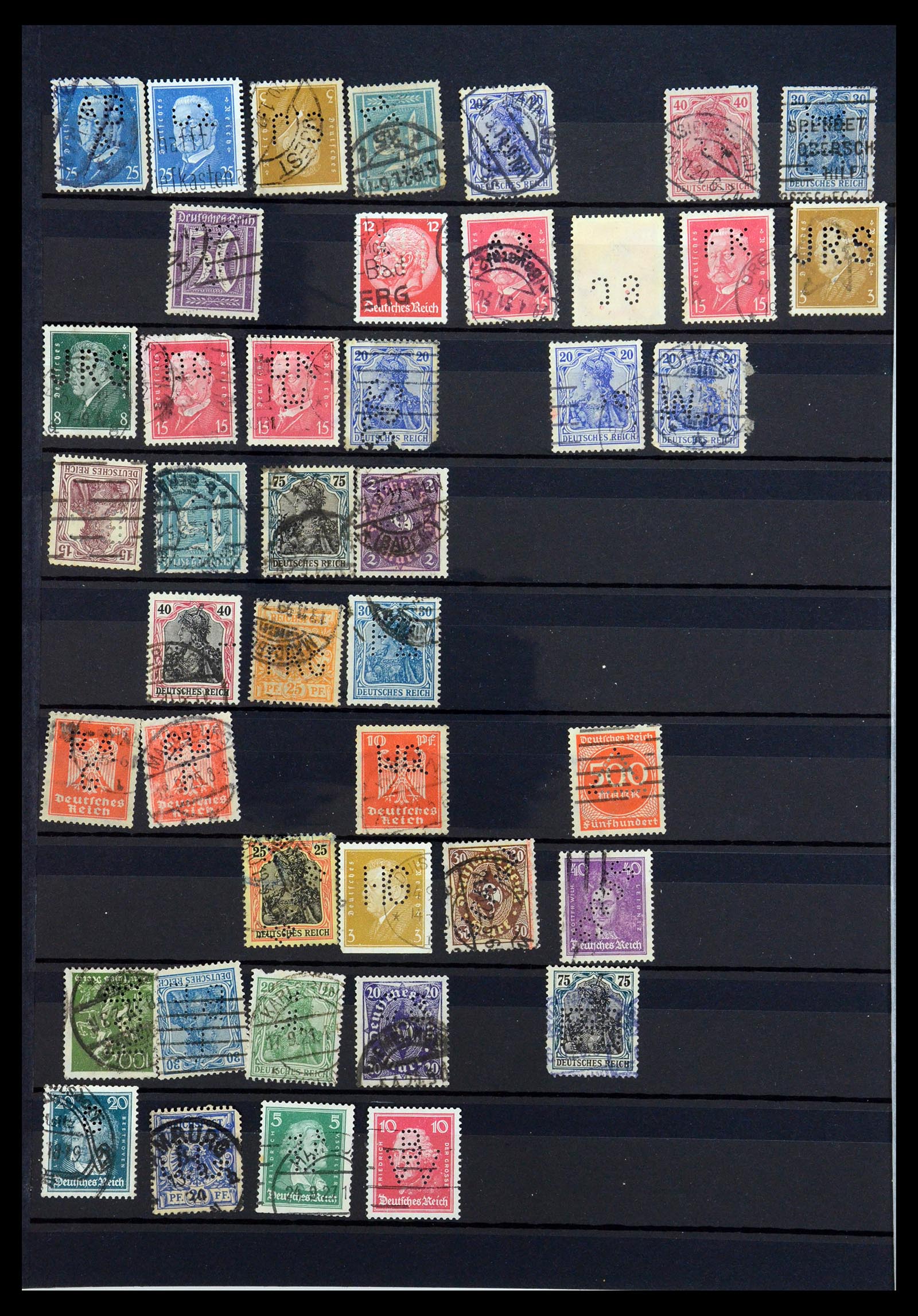 35183 036 - Stamp Collection 35183 German Reich perfins 1880-1945.