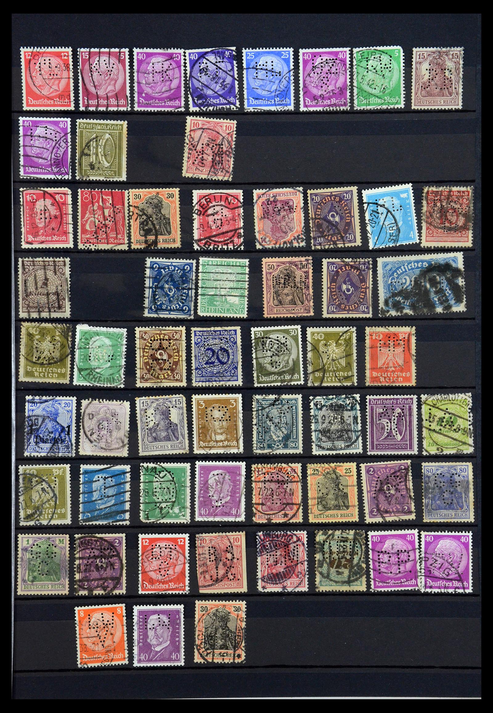 35183 045 - Postzegelverzameling 35183 Duitse Rijk perfins 1880-1945.