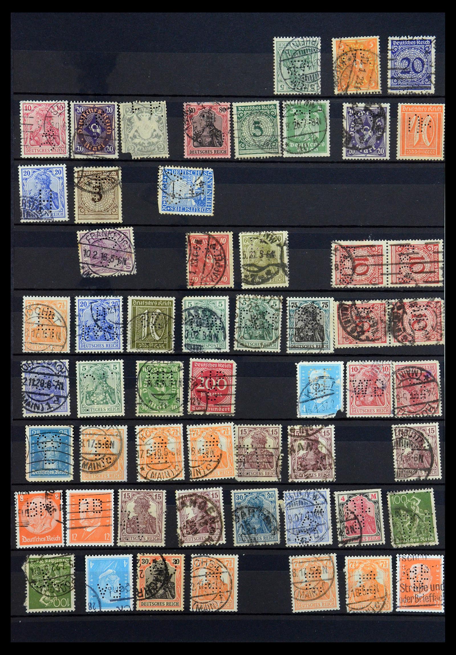 35183 046 - Stamp Collection 35183 German Reich perfins 1880-1945.