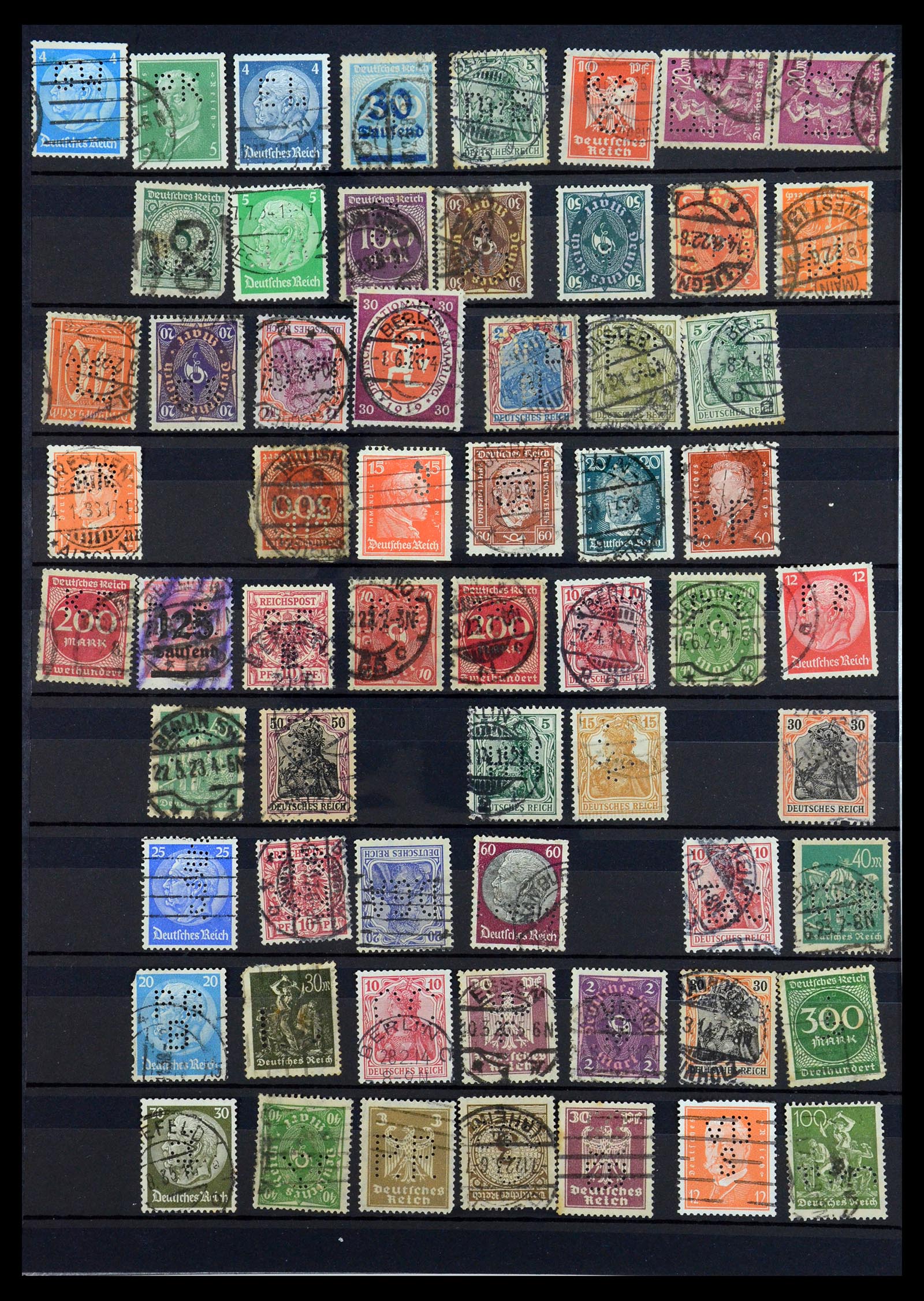 35183 048 - Stamp Collection 35183 German Reich perfins 1880-1945.