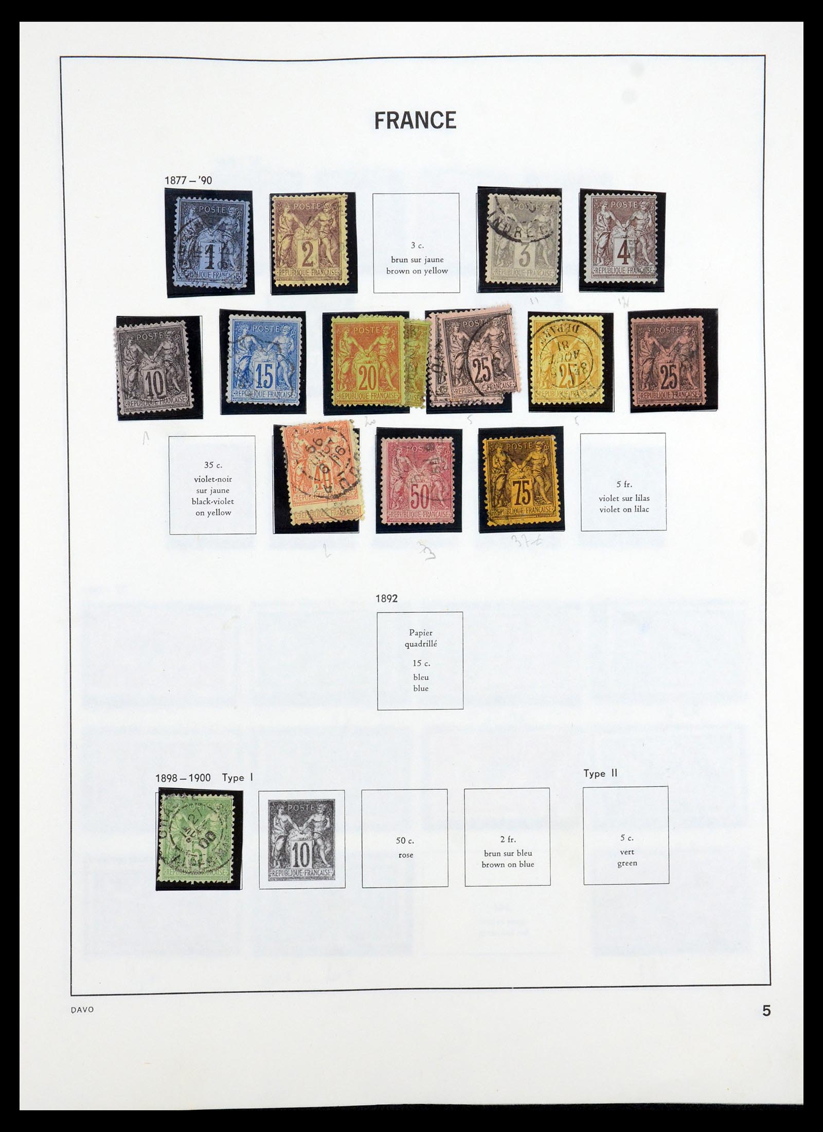 35184 005 - Postzegelverzameling 35184 Frankrijk 1849-1993.