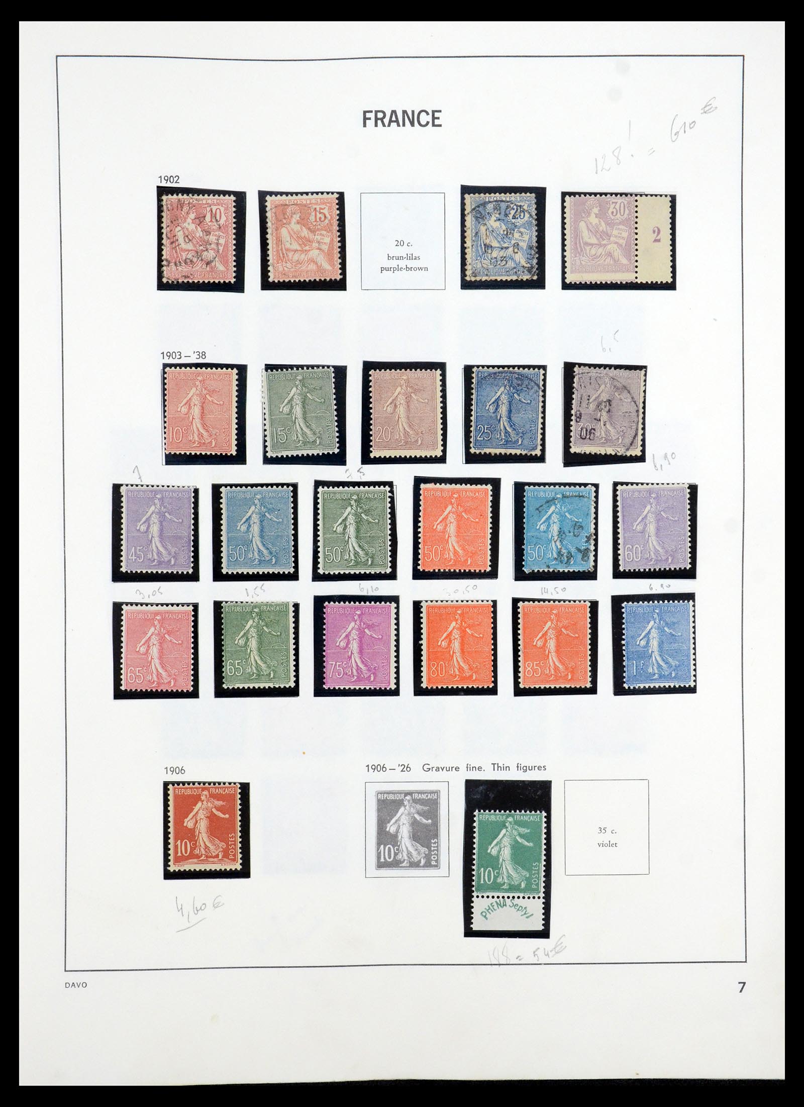 35184 007 - Postzegelverzameling 35184 Frankrijk 1849-1993.
