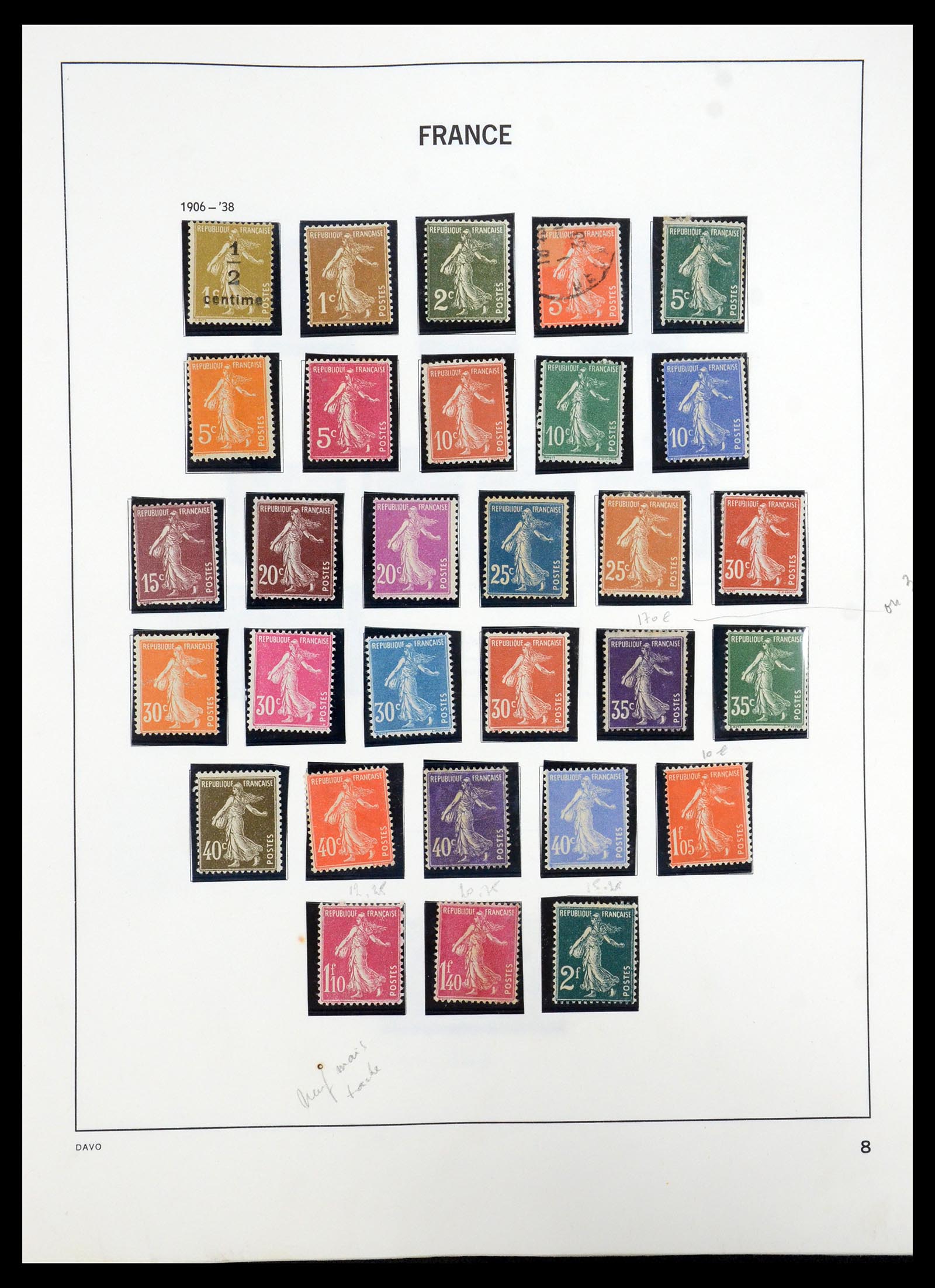 35184 008 - Postzegelverzameling 35184 Frankrijk 1849-1993.