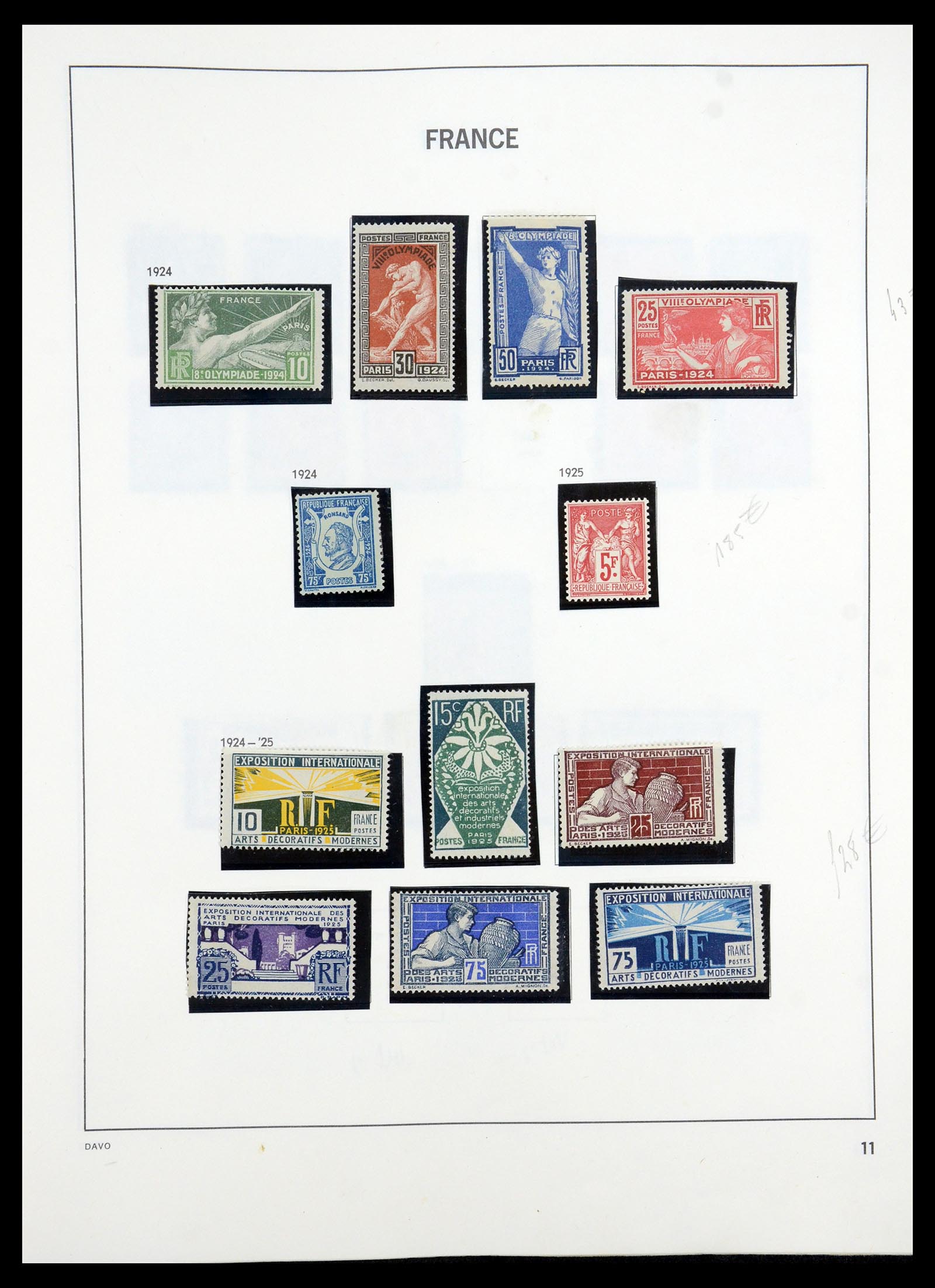 35184 011 - Postzegelverzameling 35184 Frankrijk 1849-1993.