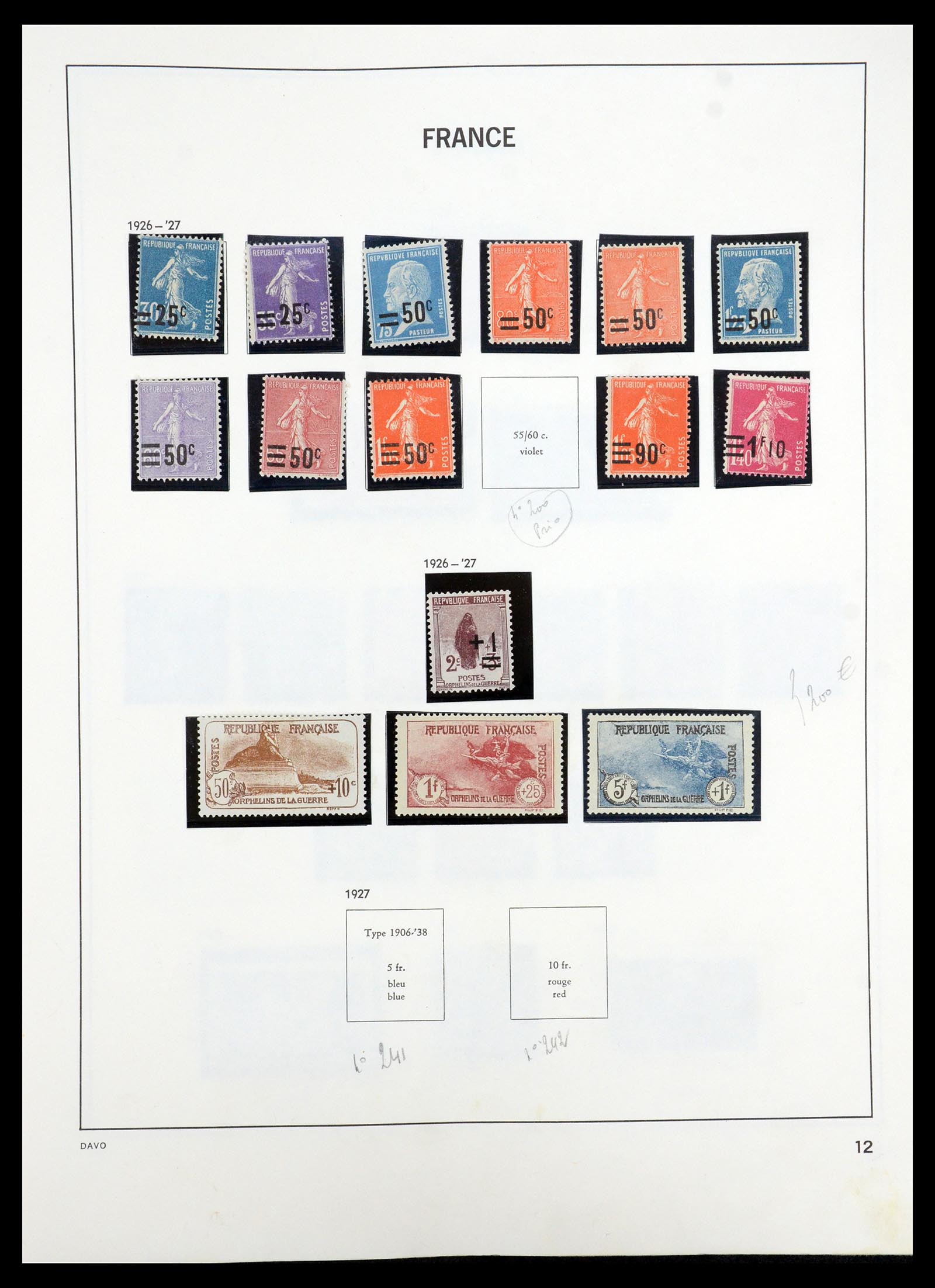 35184 012 - Postzegelverzameling 35184 Frankrijk 1849-1993.
