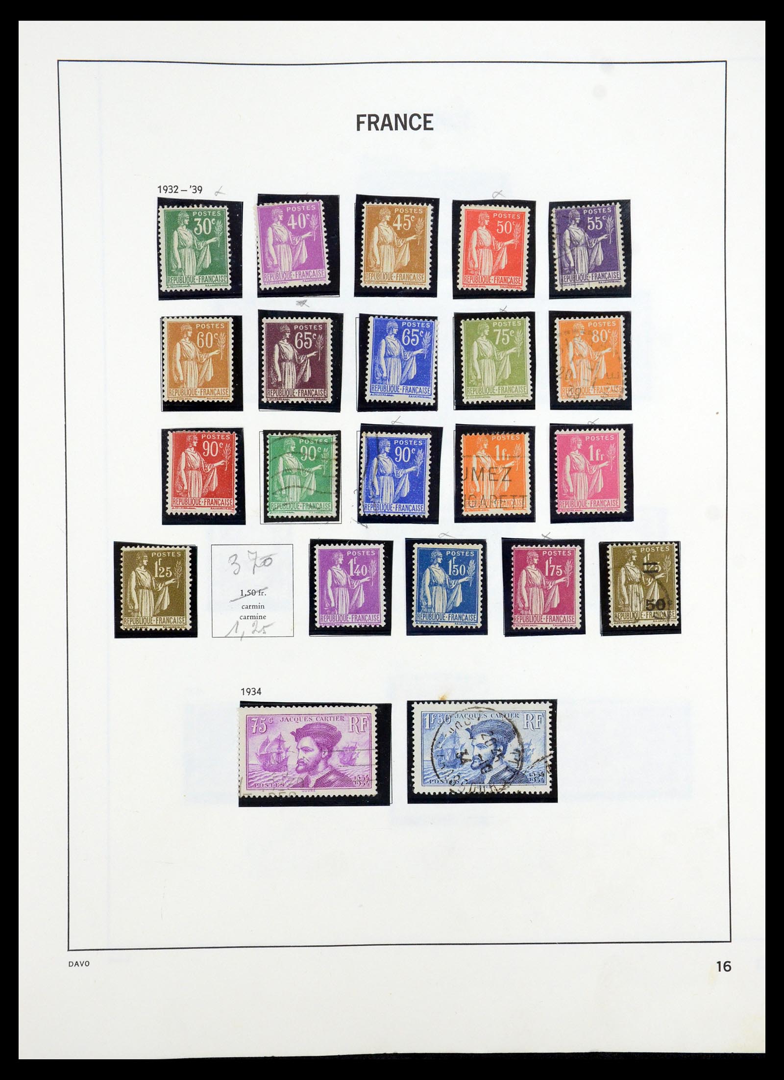 35184 016 - Postzegelverzameling 35184 Frankrijk 1849-1993.