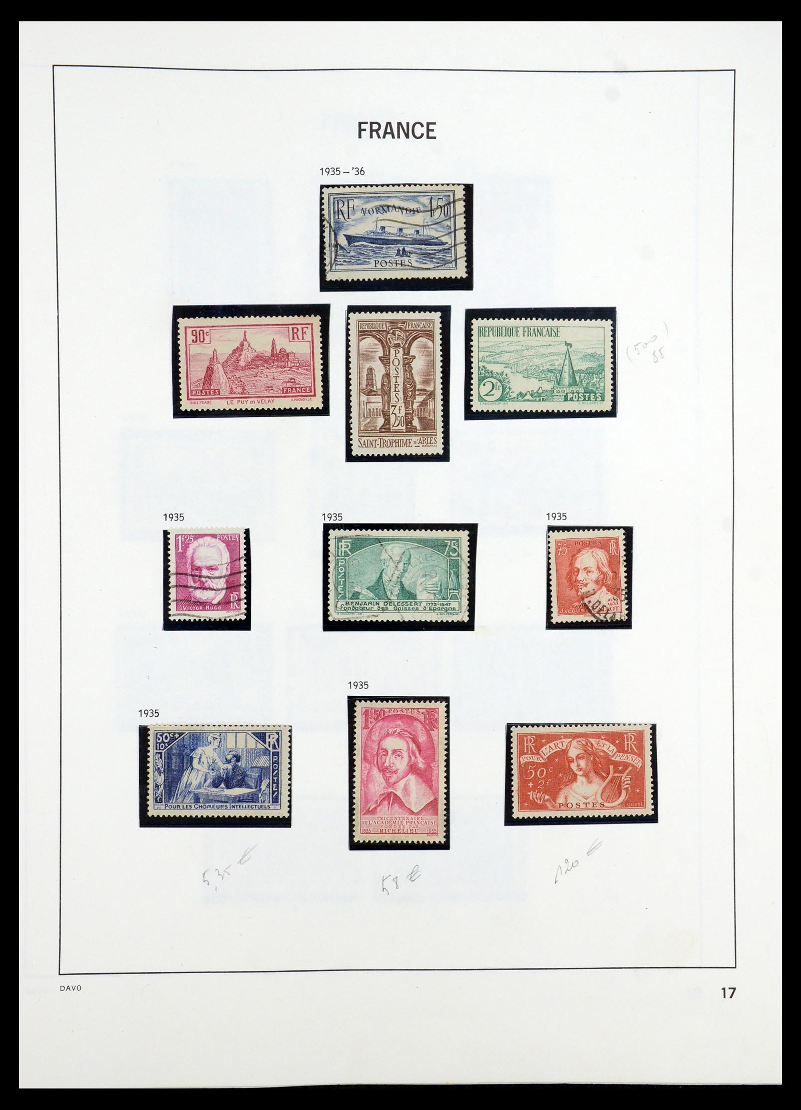 35184 017 - Postzegelverzameling 35184 Frankrijk 1849-1993.