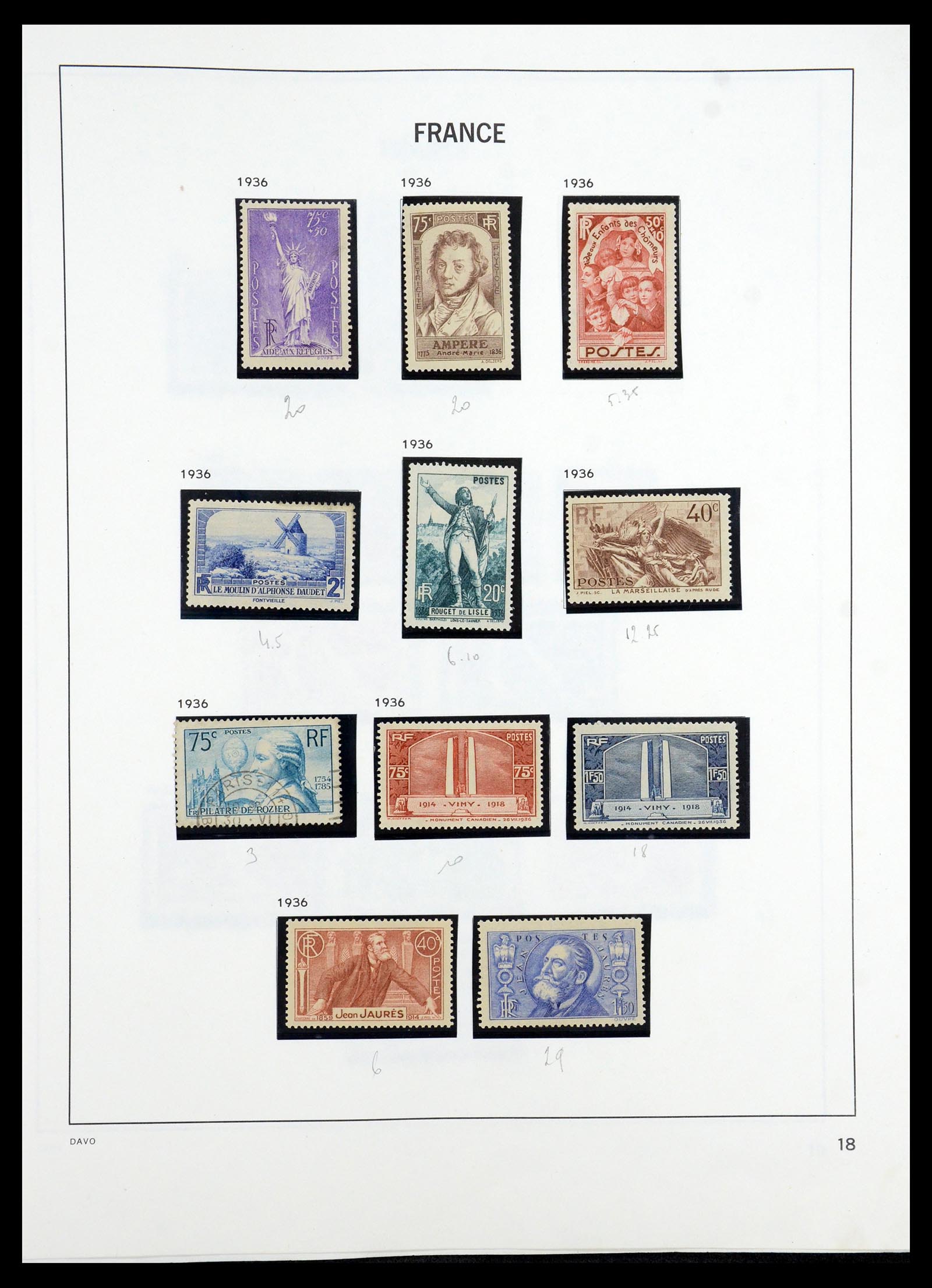 35184 018 - Stamp Collection 35184 France 1849-1993.