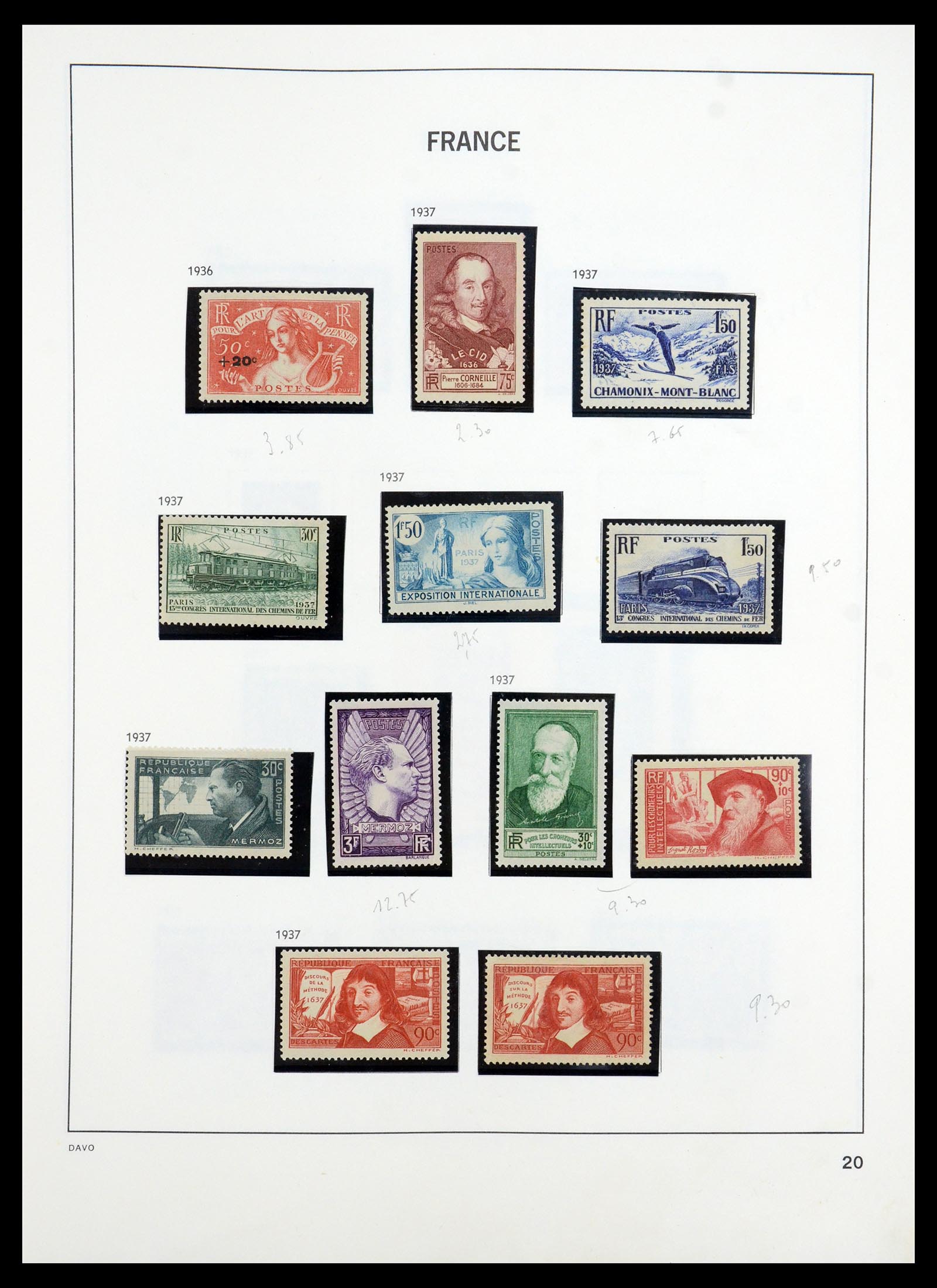 35184 020 - Postzegelverzameling 35184 Frankrijk 1849-1993.