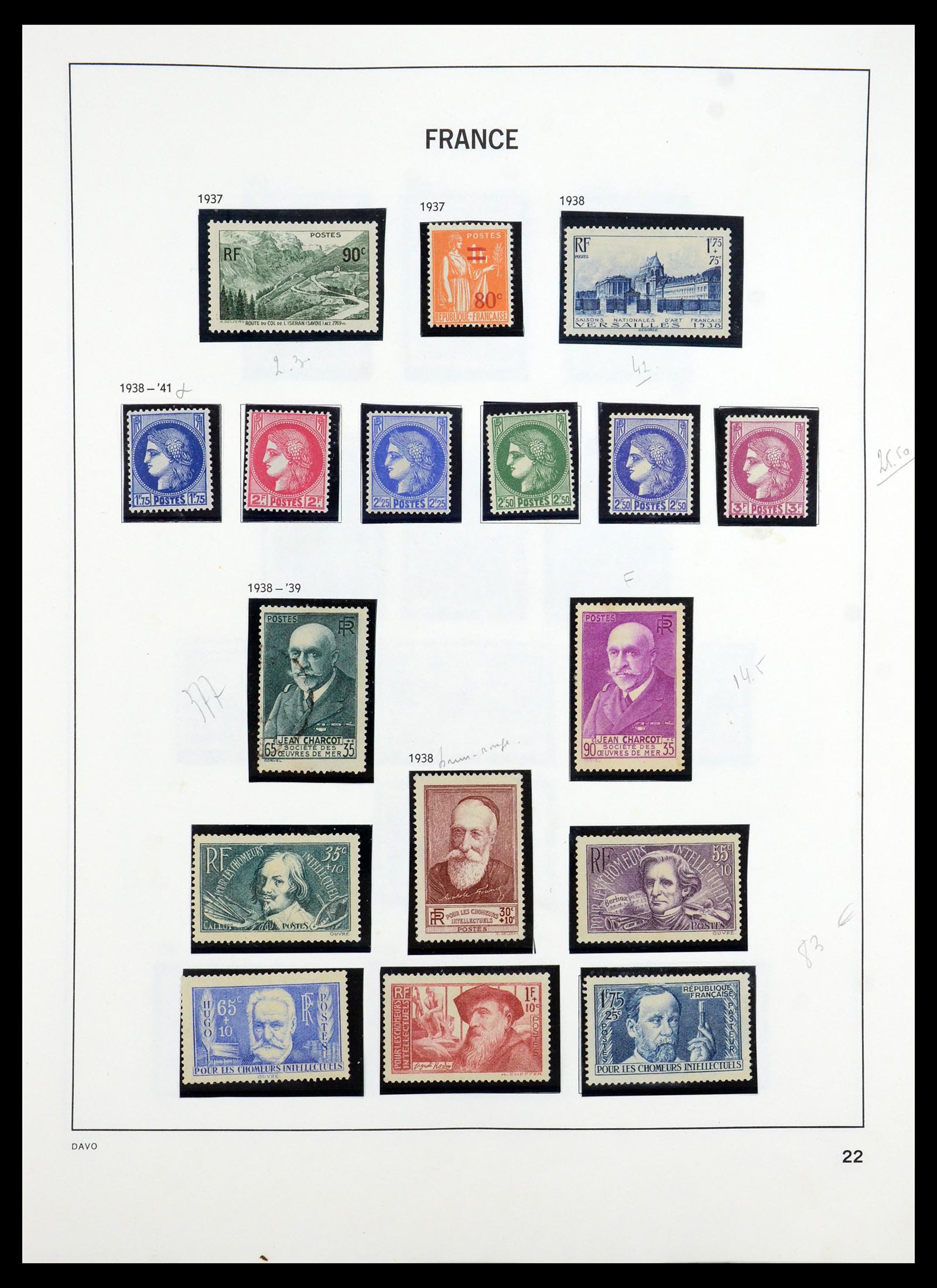 35184 022 - Postzegelverzameling 35184 Frankrijk 1849-1993.