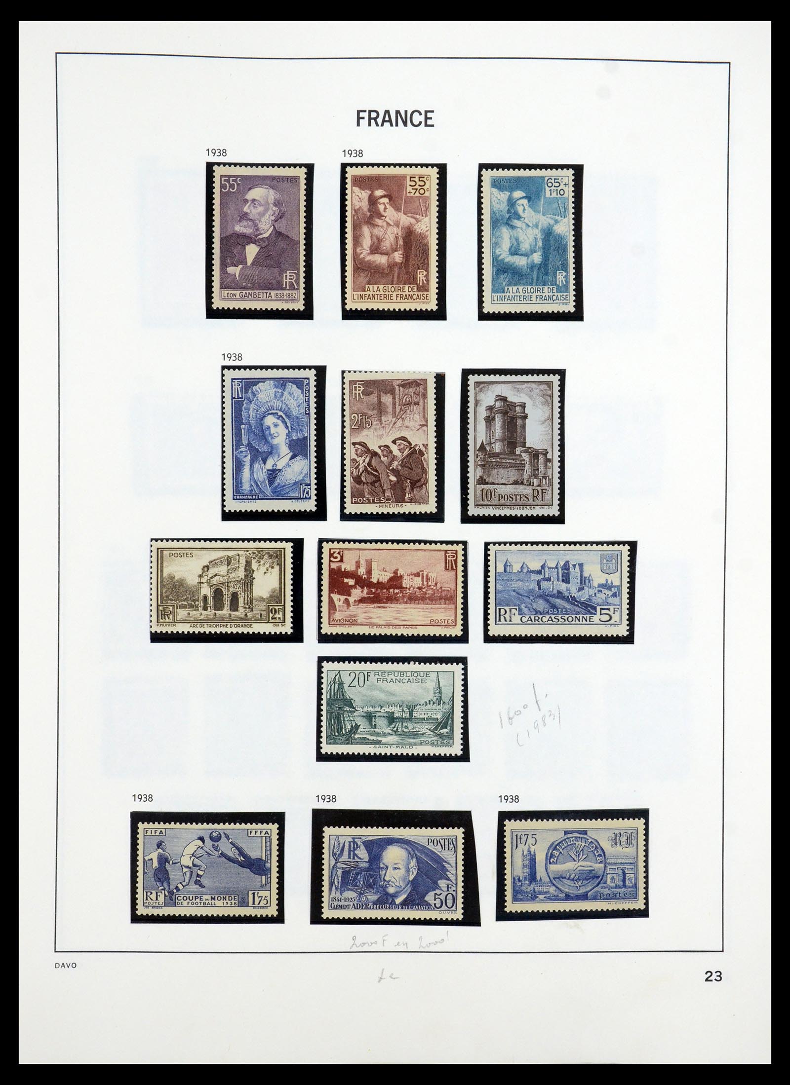 35184 023 - Postzegelverzameling 35184 Frankrijk 1849-1993.