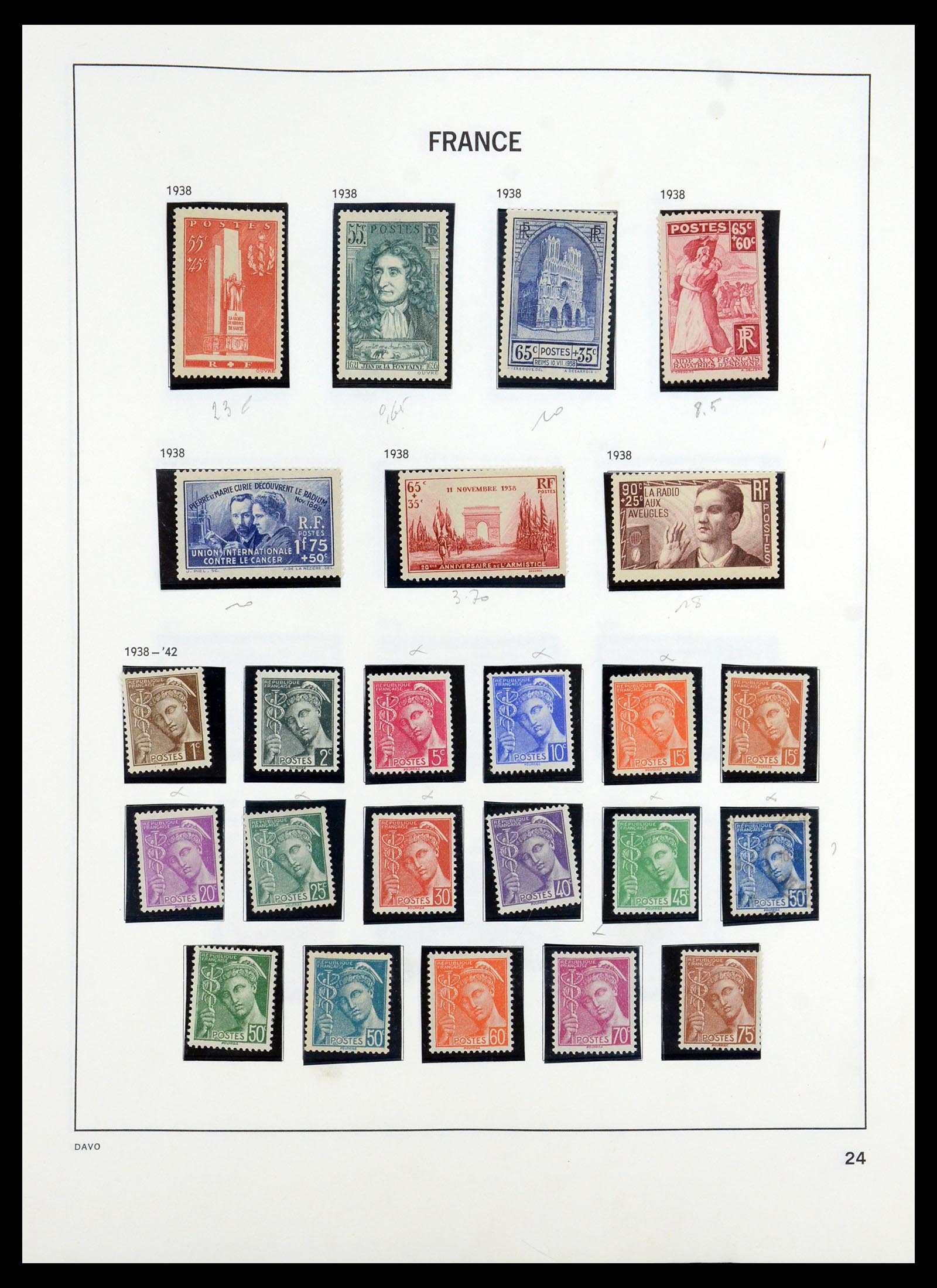 35184 024 - Postzegelverzameling 35184 Frankrijk 1849-1993.