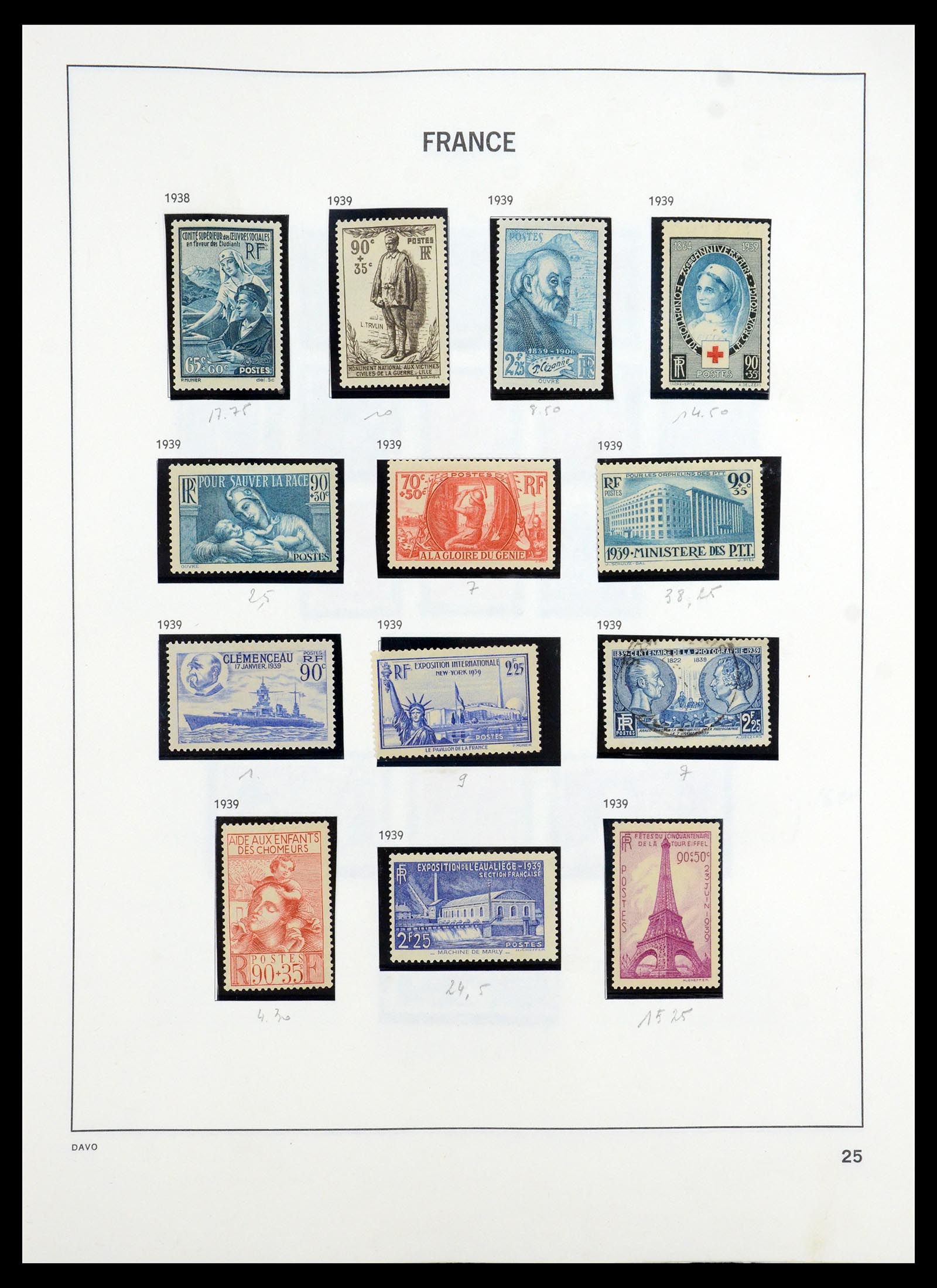 35184 025 - Postzegelverzameling 35184 Frankrijk 1849-1993.