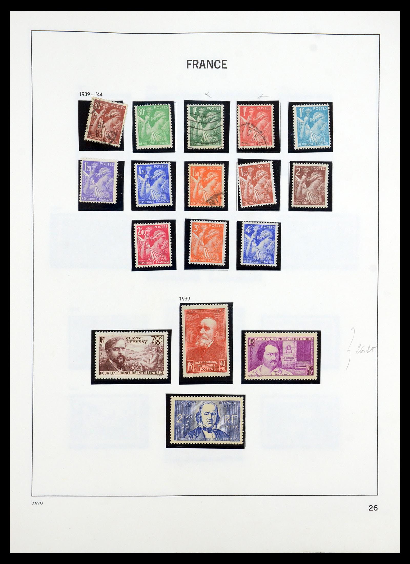35184 026 - Postzegelverzameling 35184 Frankrijk 1849-1993.