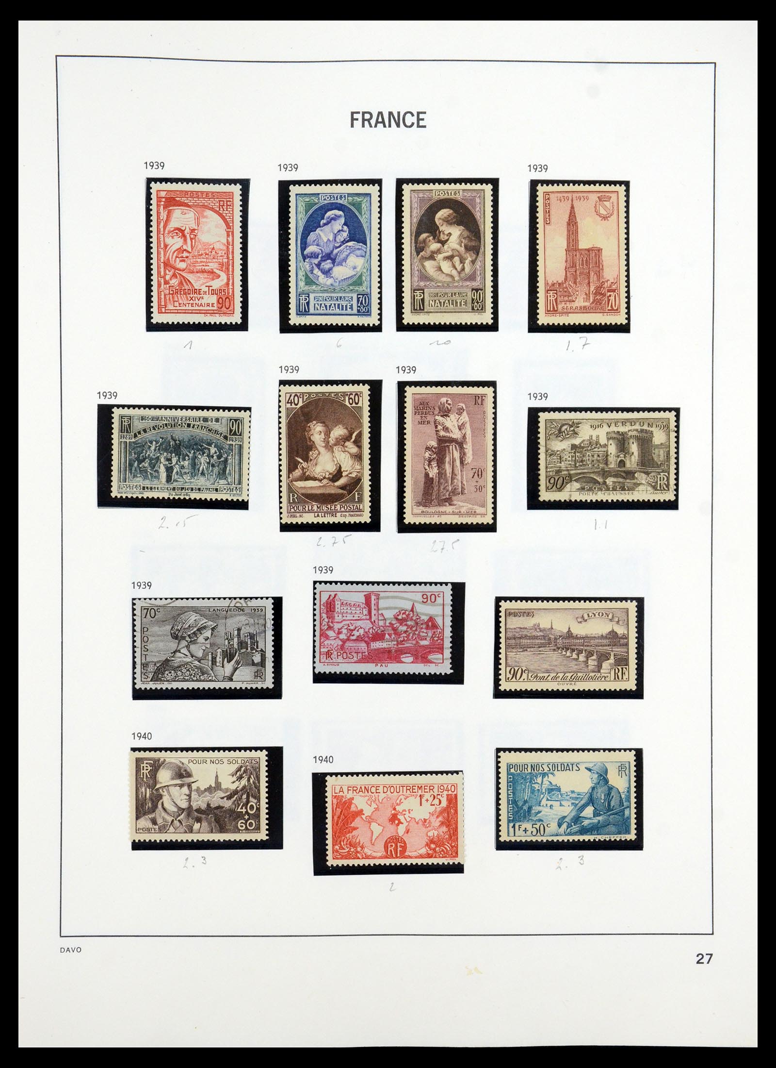 35184 027 - Postzegelverzameling 35184 Frankrijk 1849-1993.