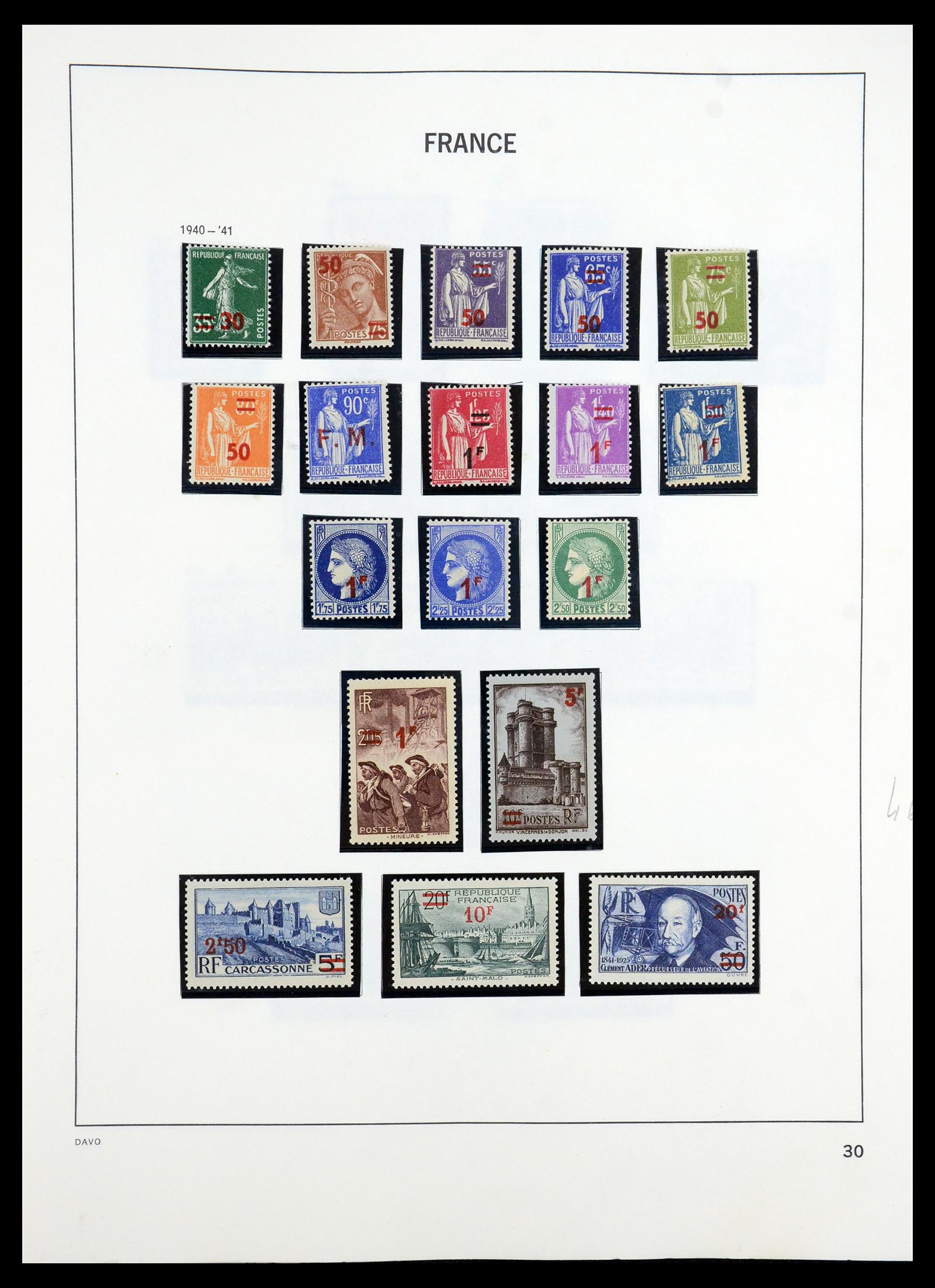 35184 030 - Postzegelverzameling 35184 Frankrijk 1849-1993.