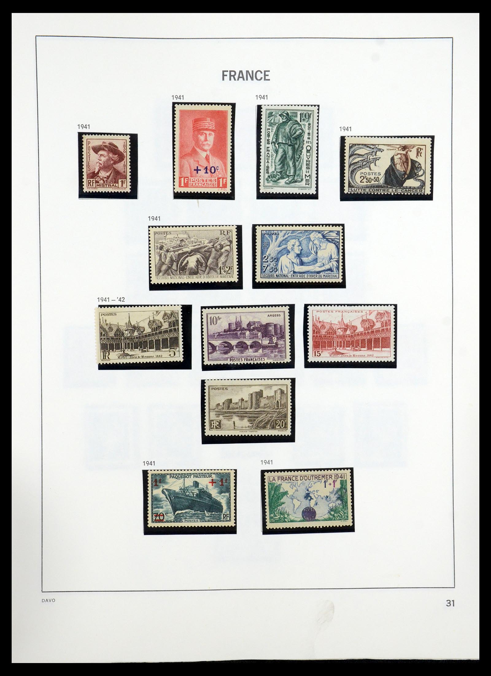 35184 031 - Postzegelverzameling 35184 Frankrijk 1849-1993.