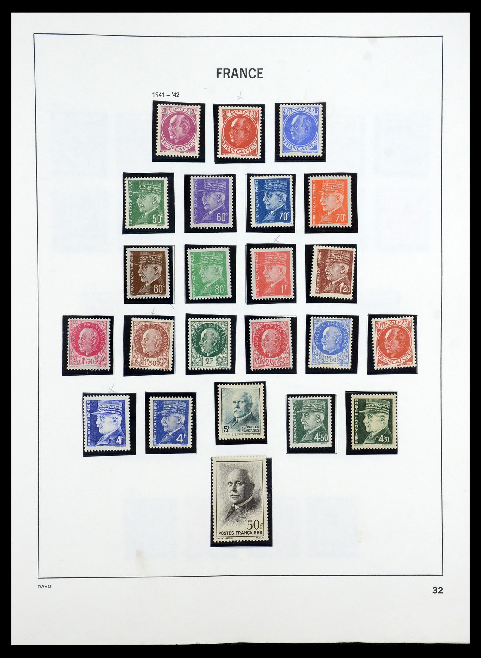 35184 032 - Postzegelverzameling 35184 Frankrijk 1849-1993.