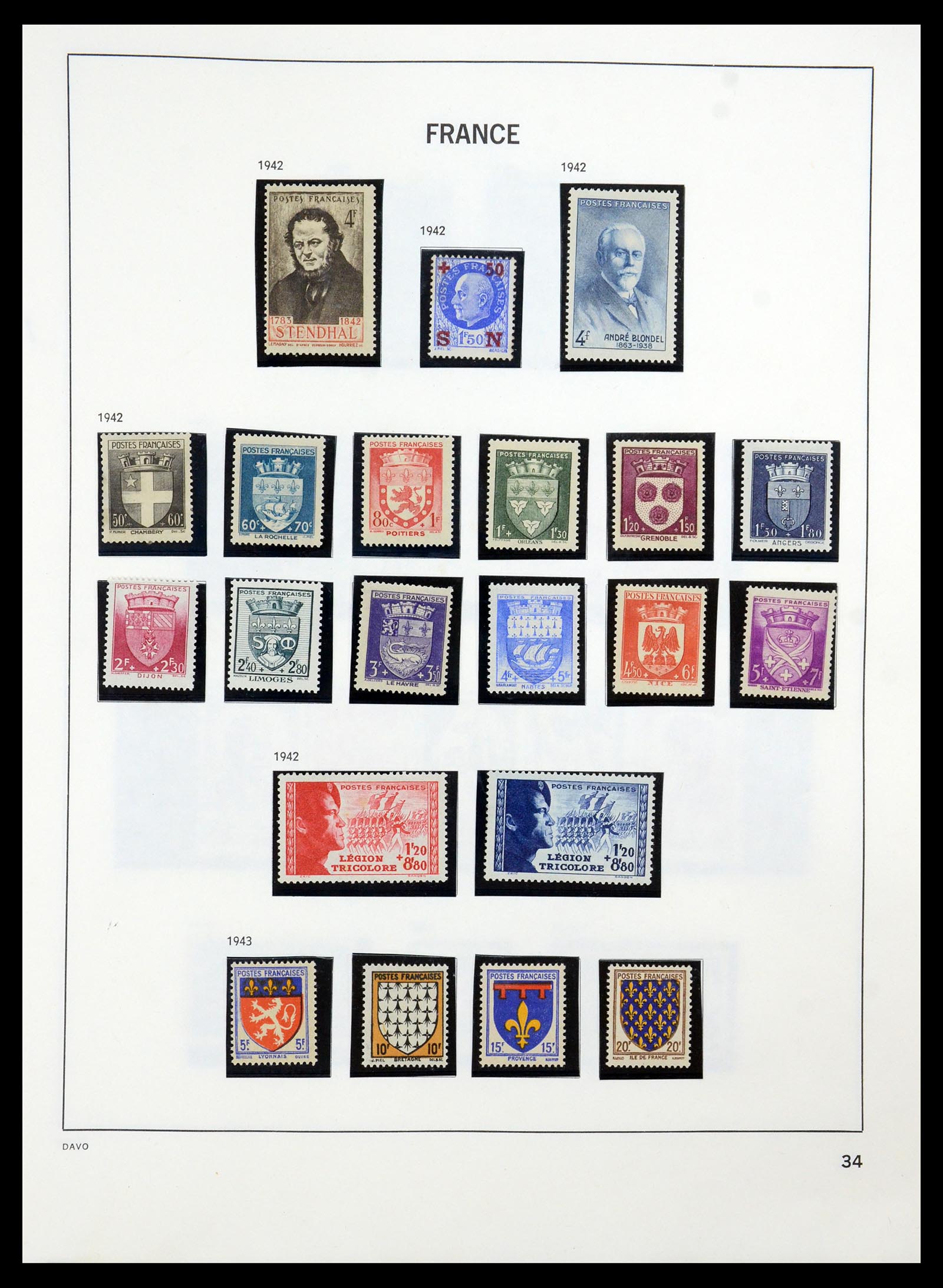 35184 034 - Postzegelverzameling 35184 Frankrijk 1849-1993.