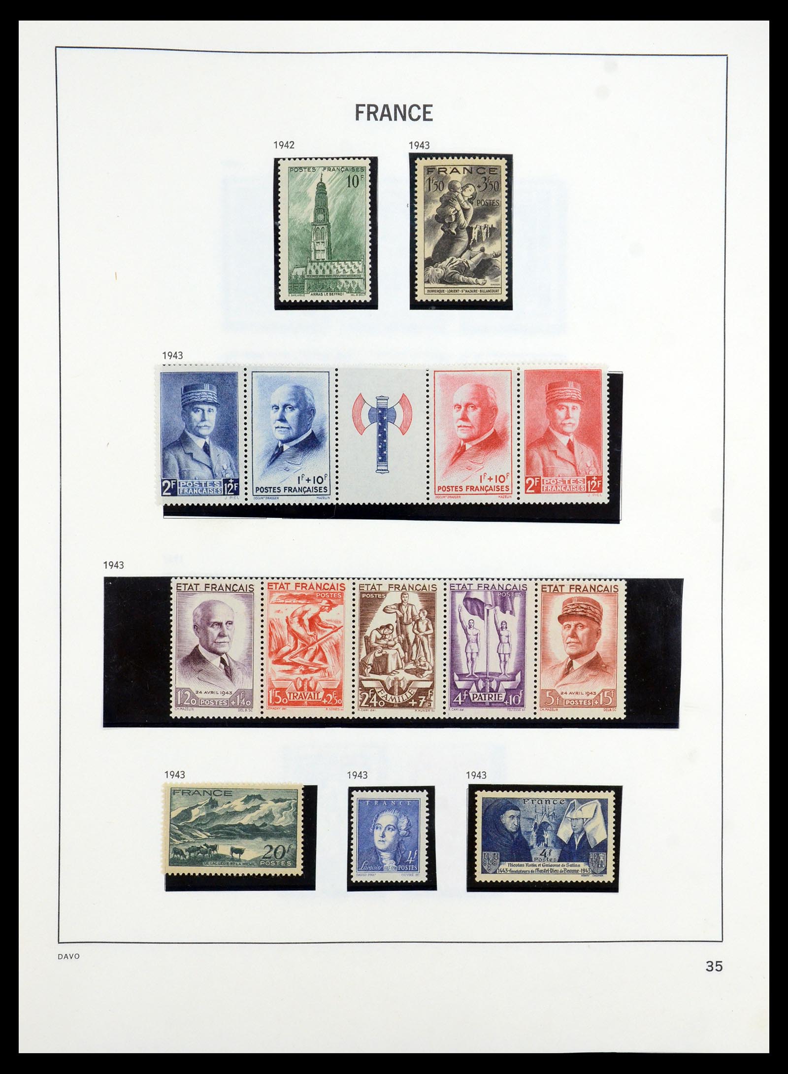 35184 035 - Stamp Collection 35184 France 1849-1993.