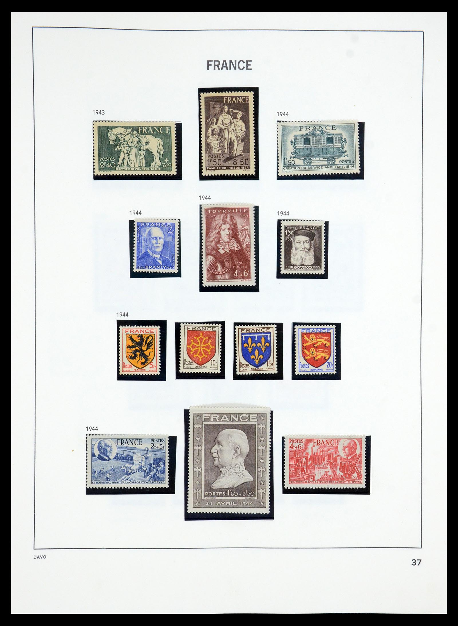 35184 037 - Postzegelverzameling 35184 Frankrijk 1849-1993.