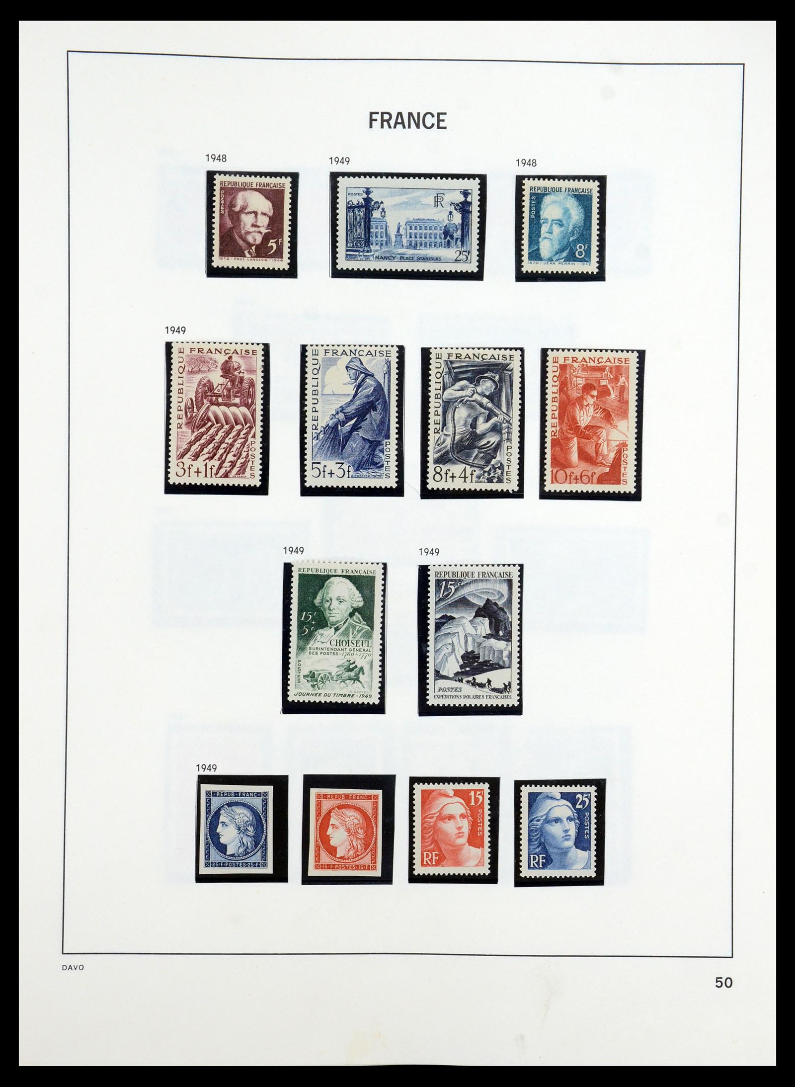 35184 050 - Stamp Collection 35184 France 1849-1993.