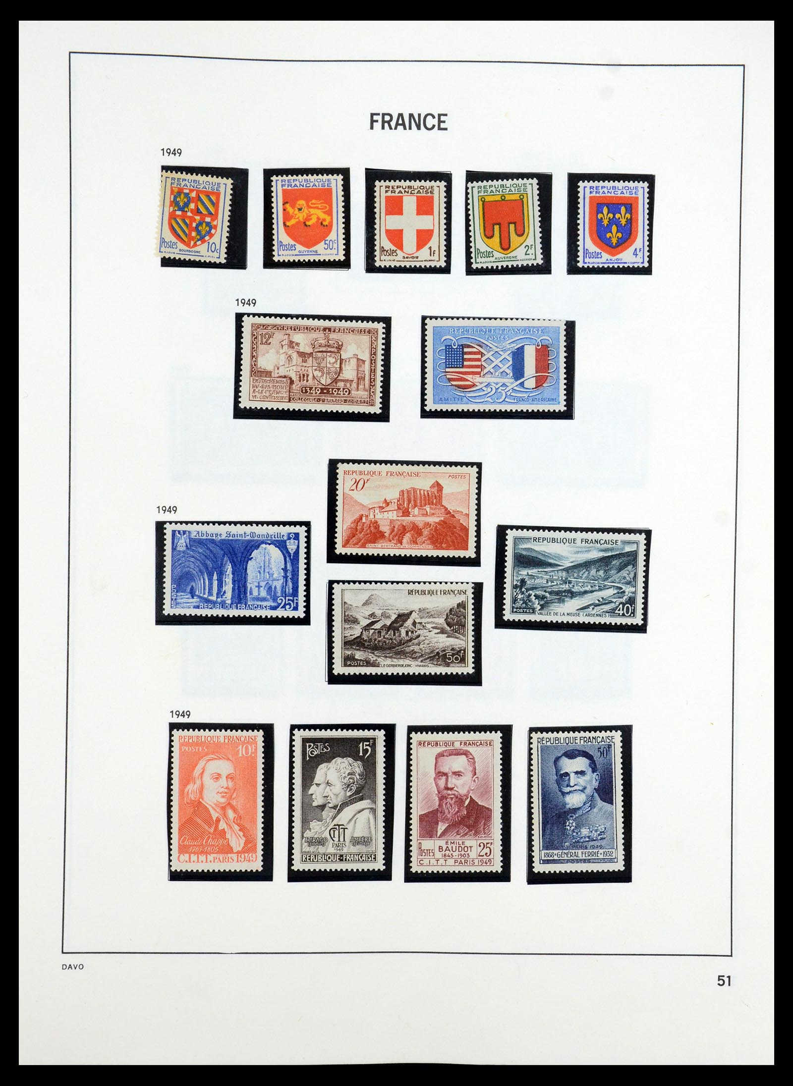 35184 051 - Stamp Collection 35184 France 1849-1993.