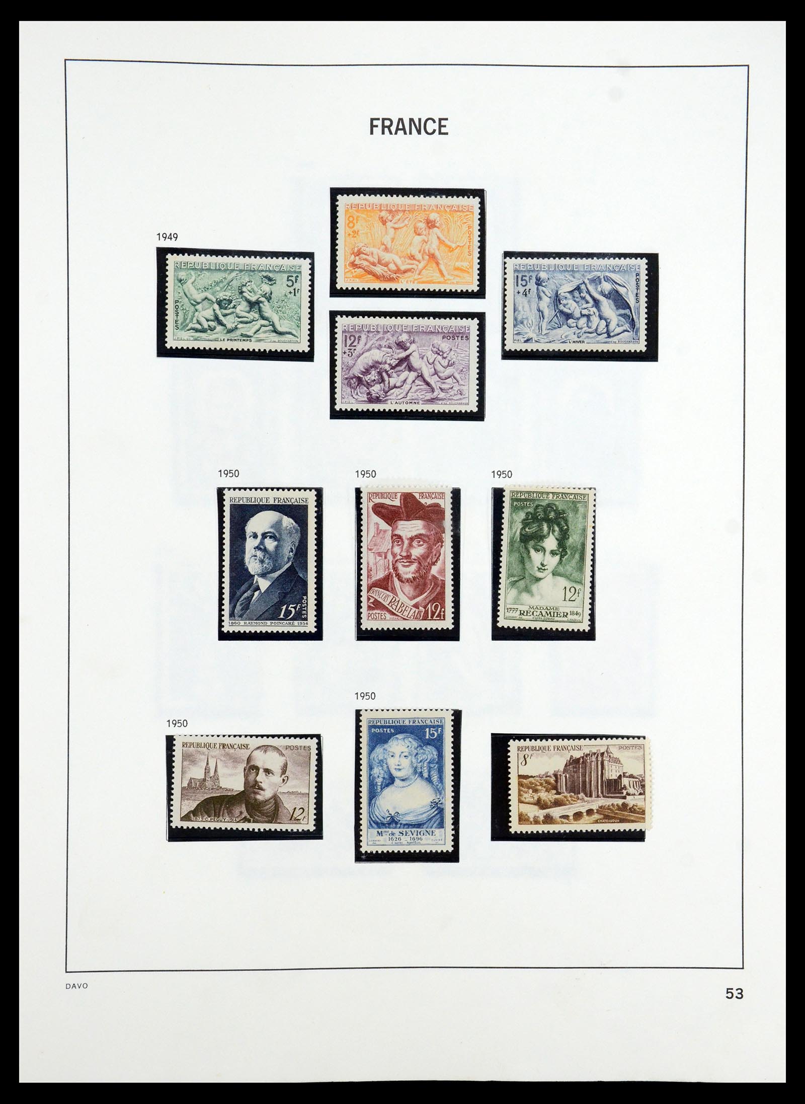 35184 053 - Postzegelverzameling 35184 Frankrijk 1849-1993.