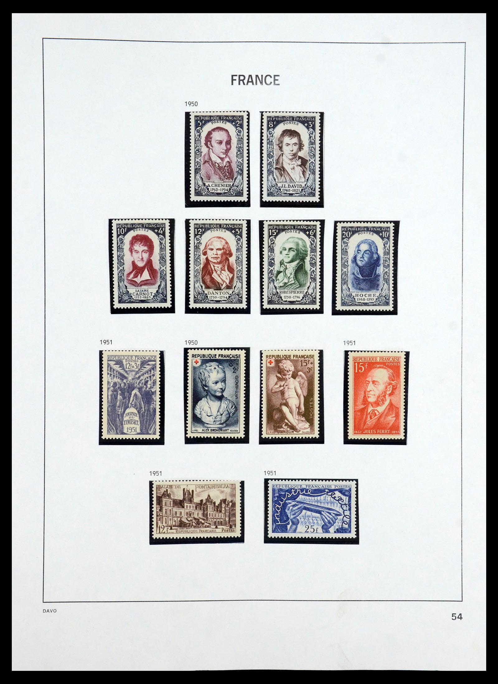 35184 054 - Postzegelverzameling 35184 Frankrijk 1849-1993.