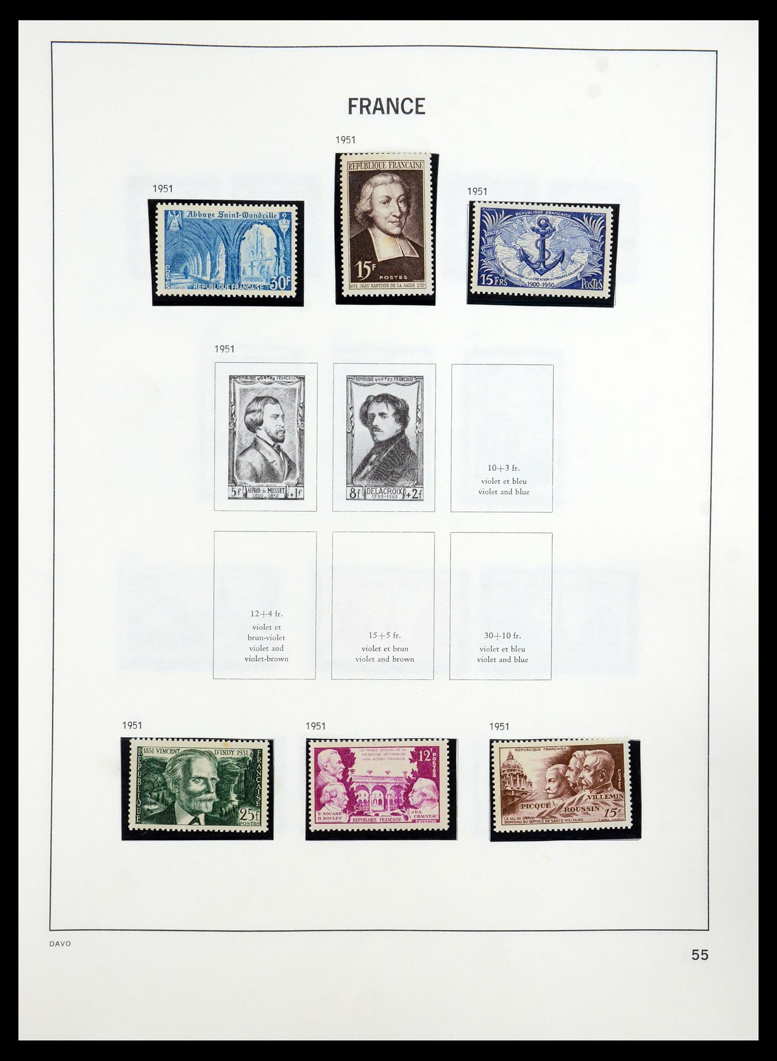 35184 055 - Postzegelverzameling 35184 Frankrijk 1849-1993.