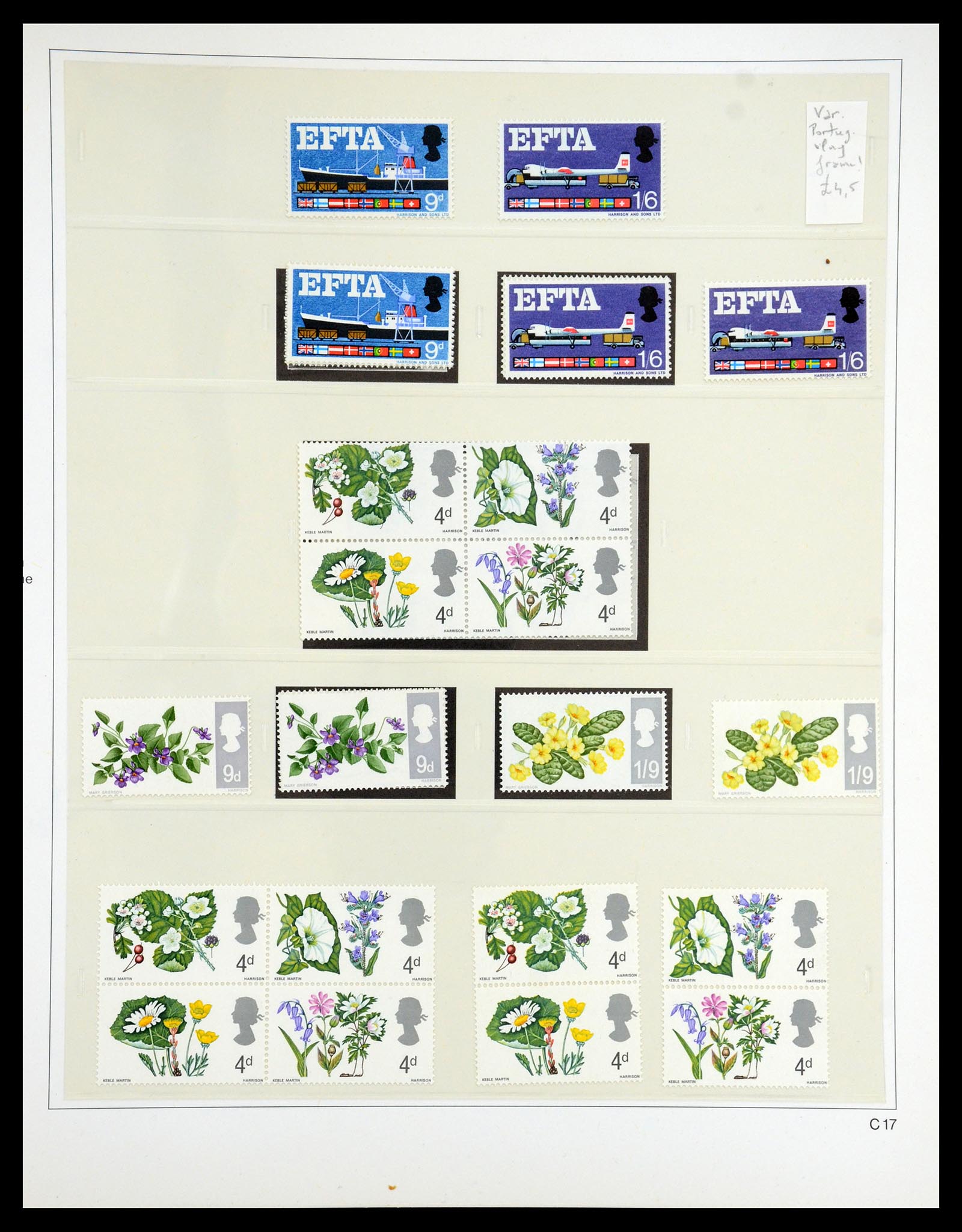 35186 054 - Postzegelverzameling 35186 Engeland 1952-1972.