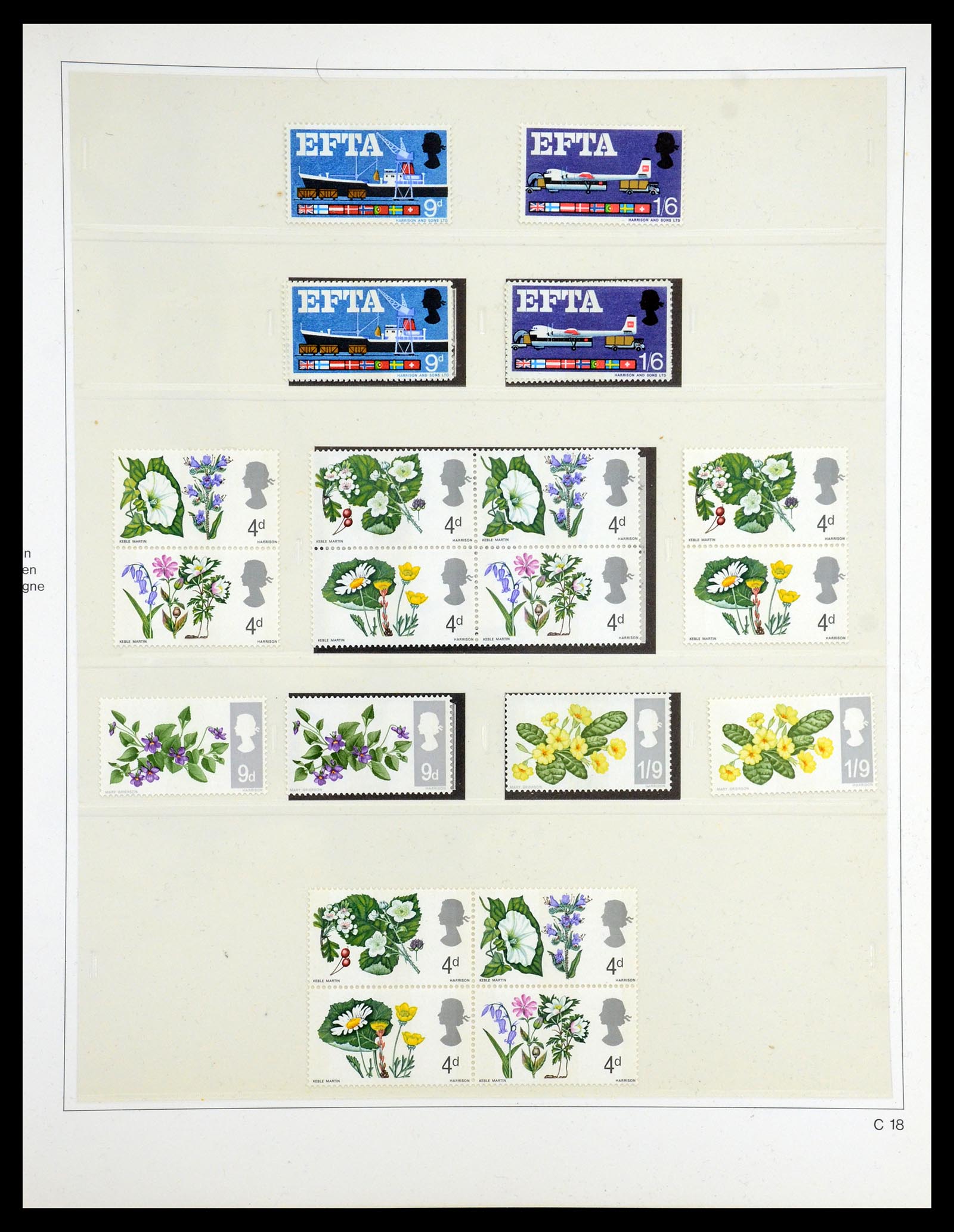 35186 056 - Postzegelverzameling 35186 Engeland 1952-1972.