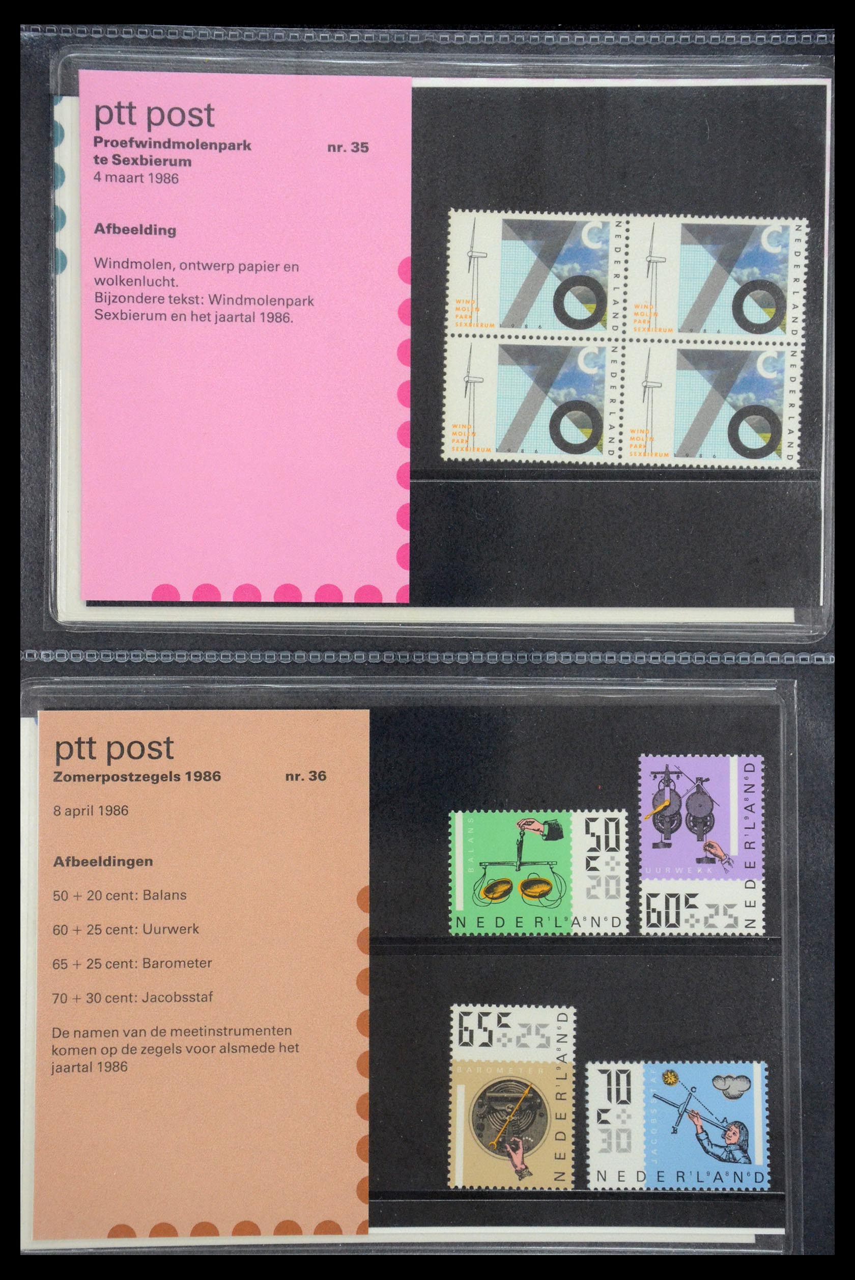 35187 018 - Postzegelverzameling 35187 Nederland PTT mapjes 1982-2019!