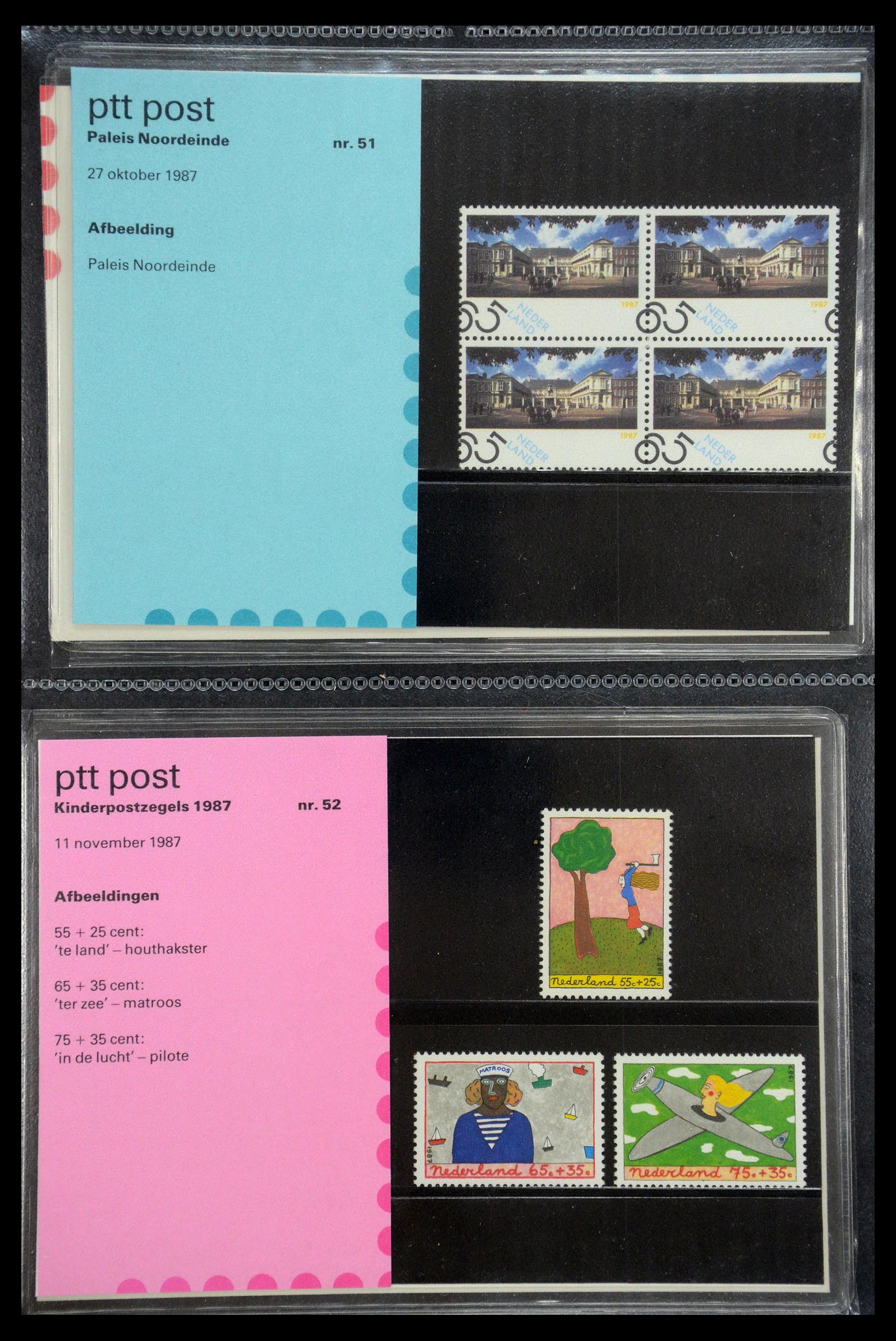 35187 026 - Postzegelverzameling 35187 Nederland PTT mapjes 1982-2019!