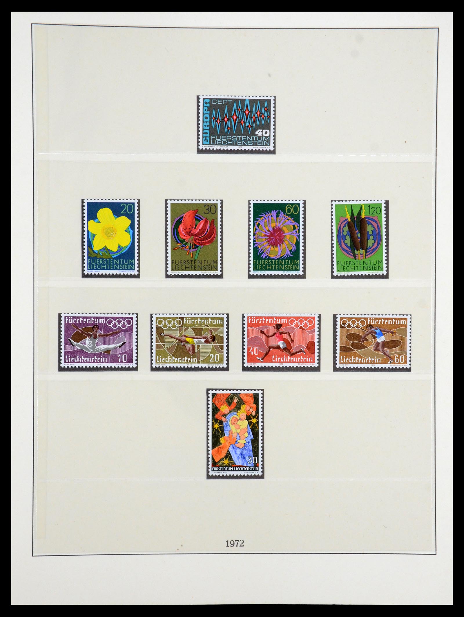 35188 002 - Postzegelverzameling 35188 Liechtenstein 1971-2012.