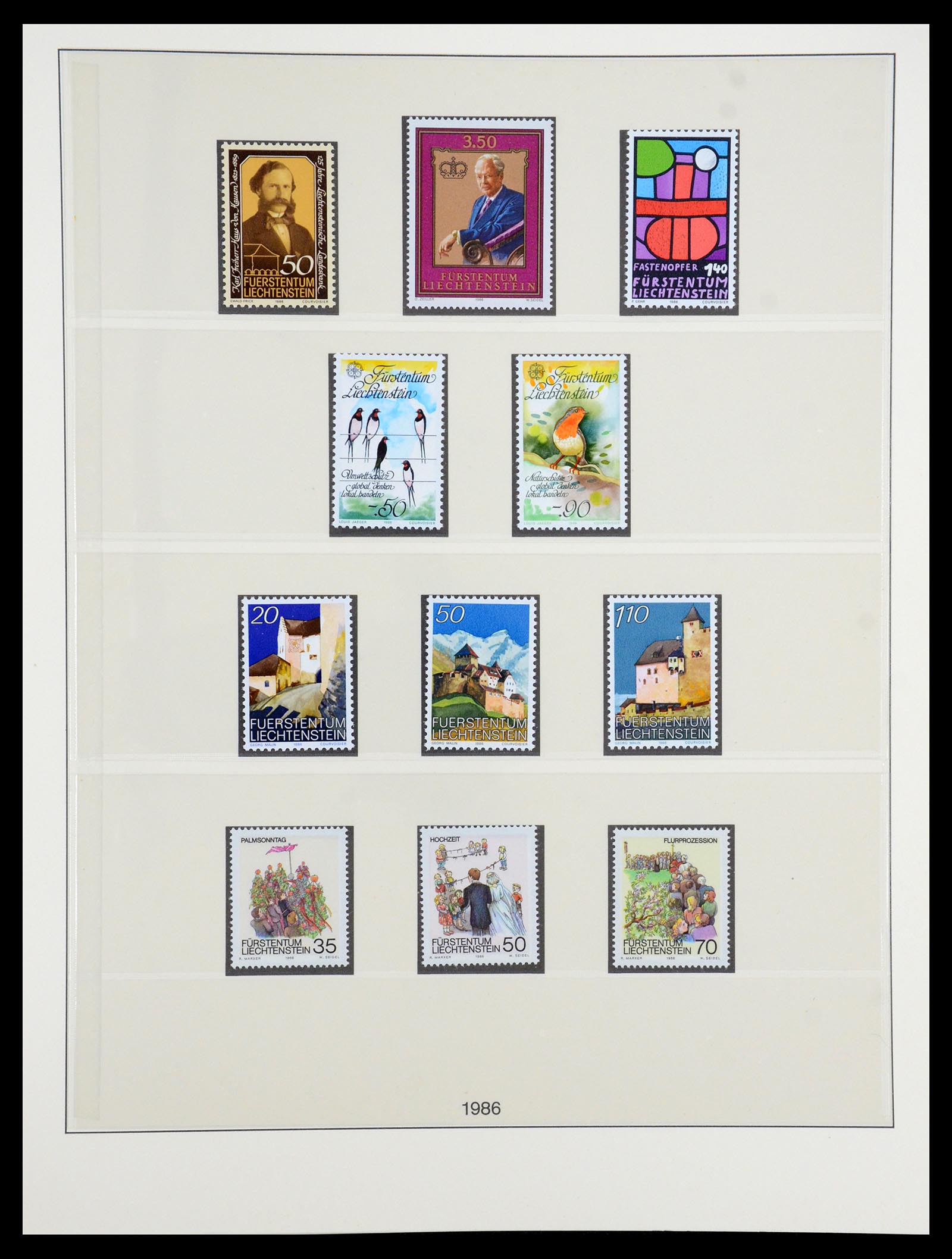 35188 035 - Stamp Collection 35188 Liechtenstein 1971-2012.