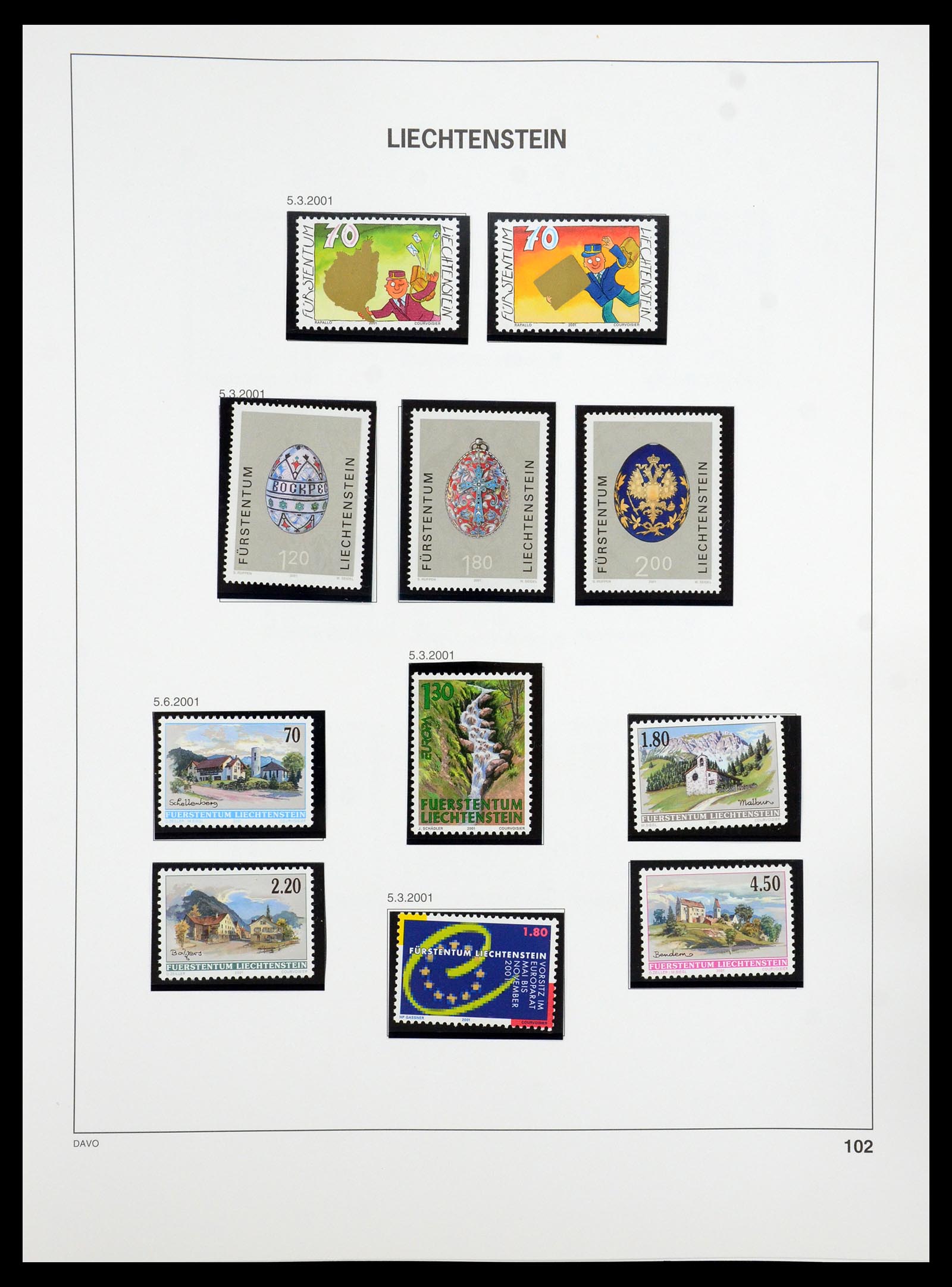 35188 073 - Postzegelverzameling 35188 Liechtenstein 1971-2012.