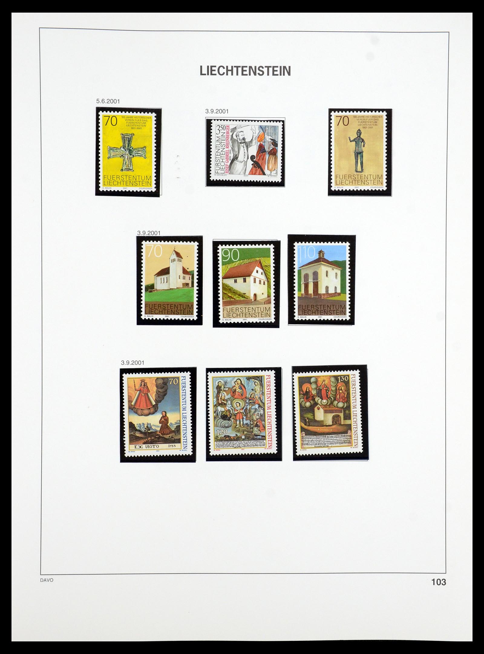 35188 074 - Postzegelverzameling 35188 Liechtenstein 1971-2012.