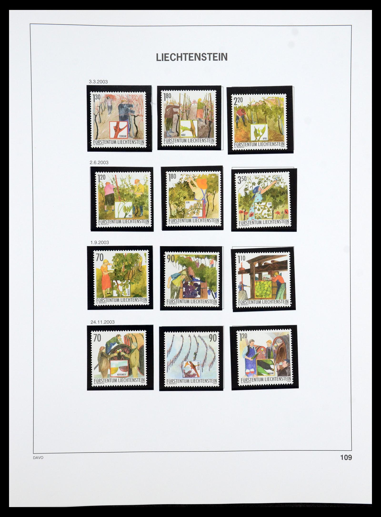 35188 080 - Stamp Collection 35188 Liechtenstein 1971-2012.