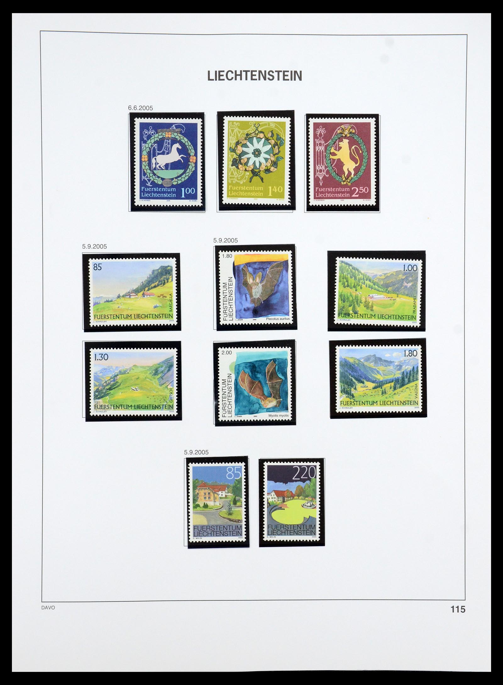 35188 086 - Stamp Collection 35188 Liechtenstein 1971-2012.