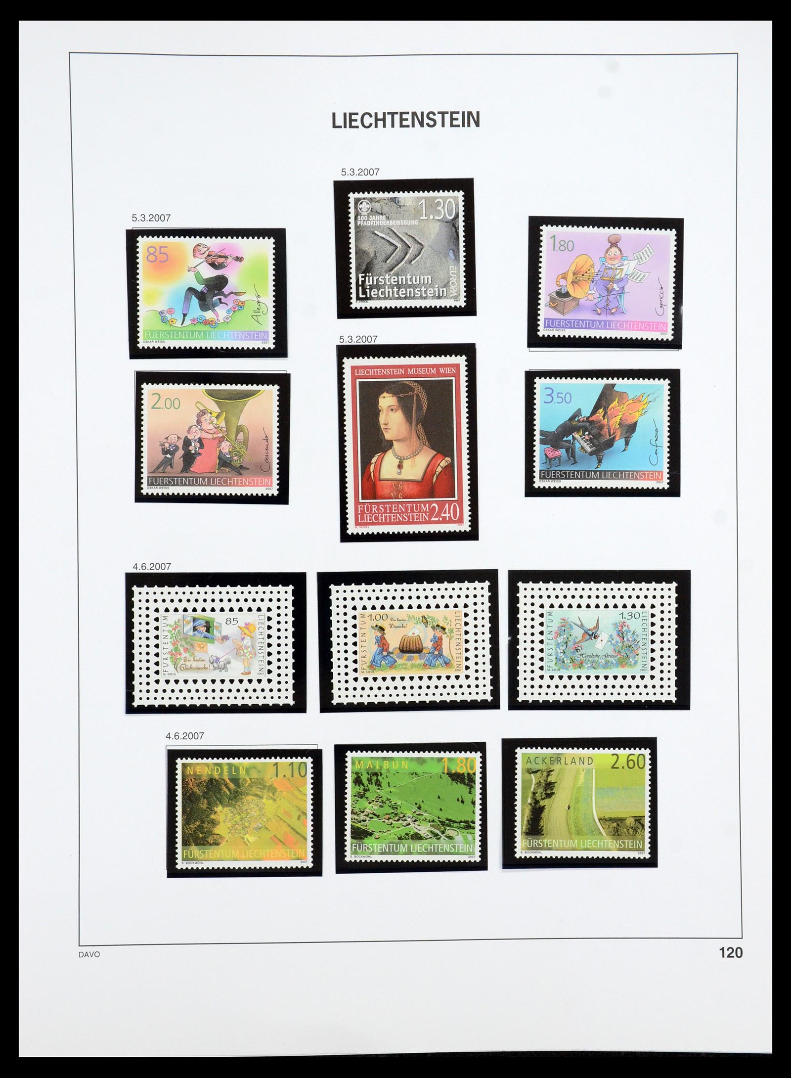 35188 092 - Stamp Collection 35188 Liechtenstein 1971-2012.