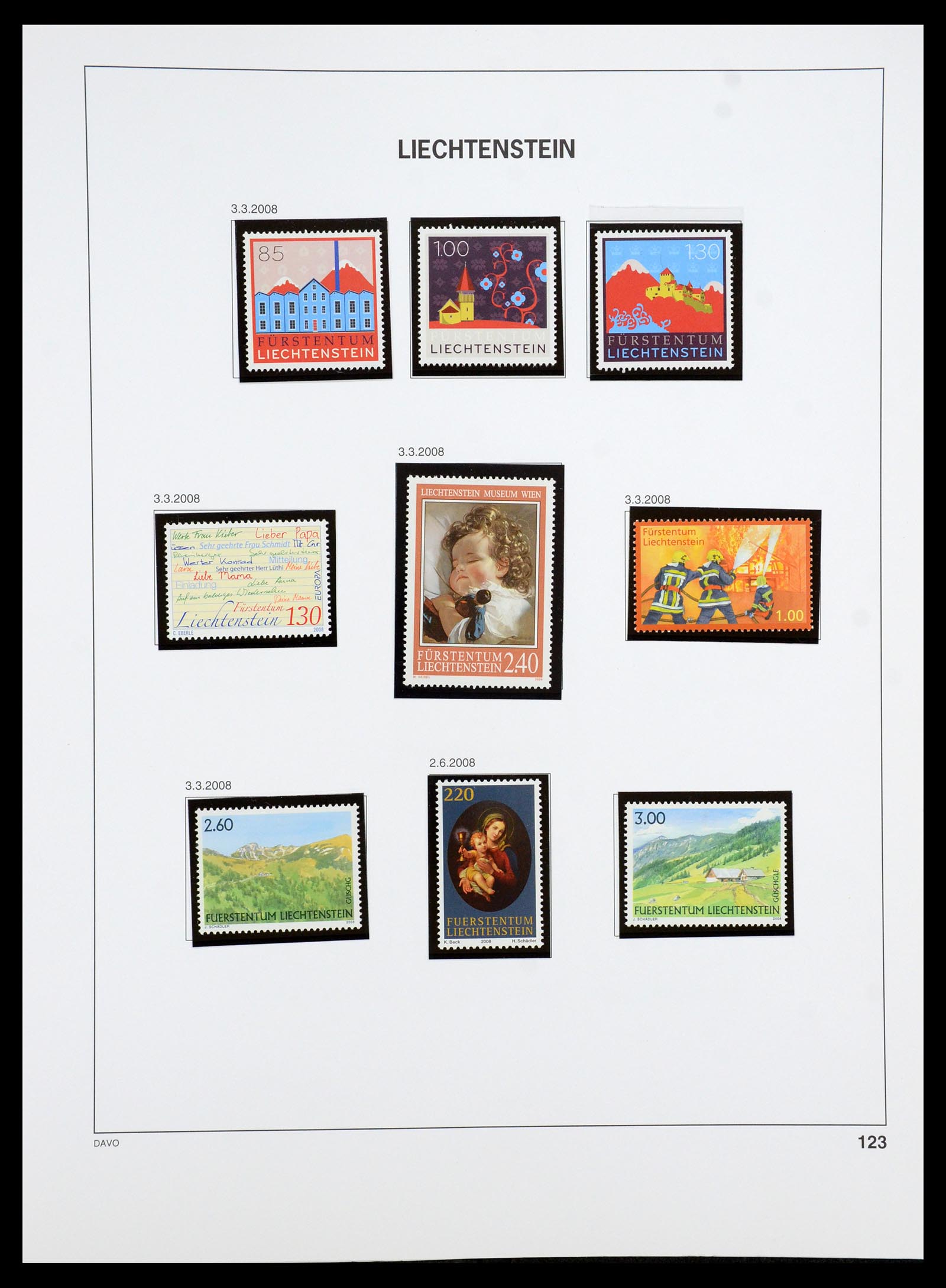 35188 095 - Stamp Collection 35188 Liechtenstein 1971-2012.