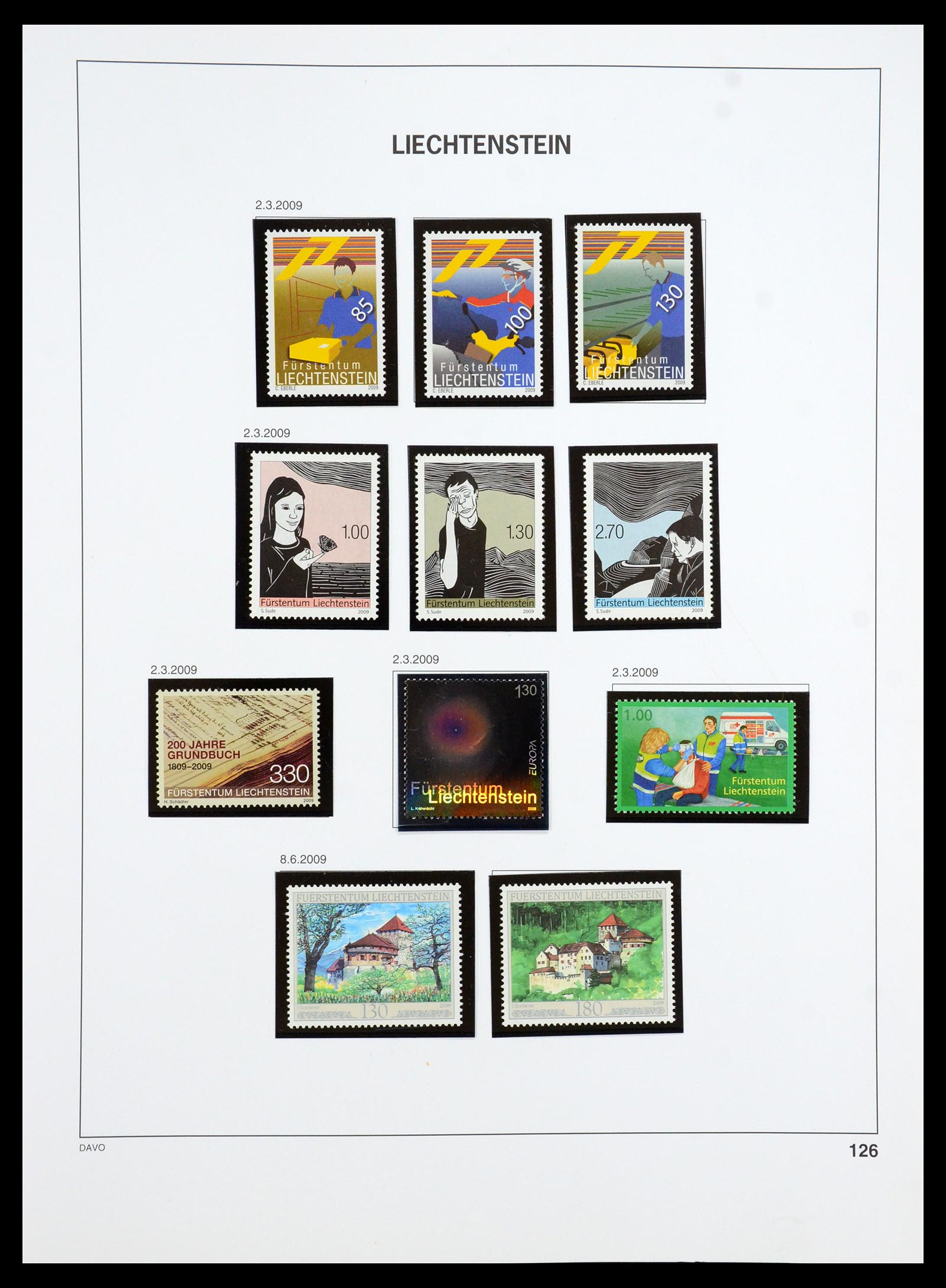 35188 100 - Postzegelverzameling 35188 Liechtenstein 1971-2012.