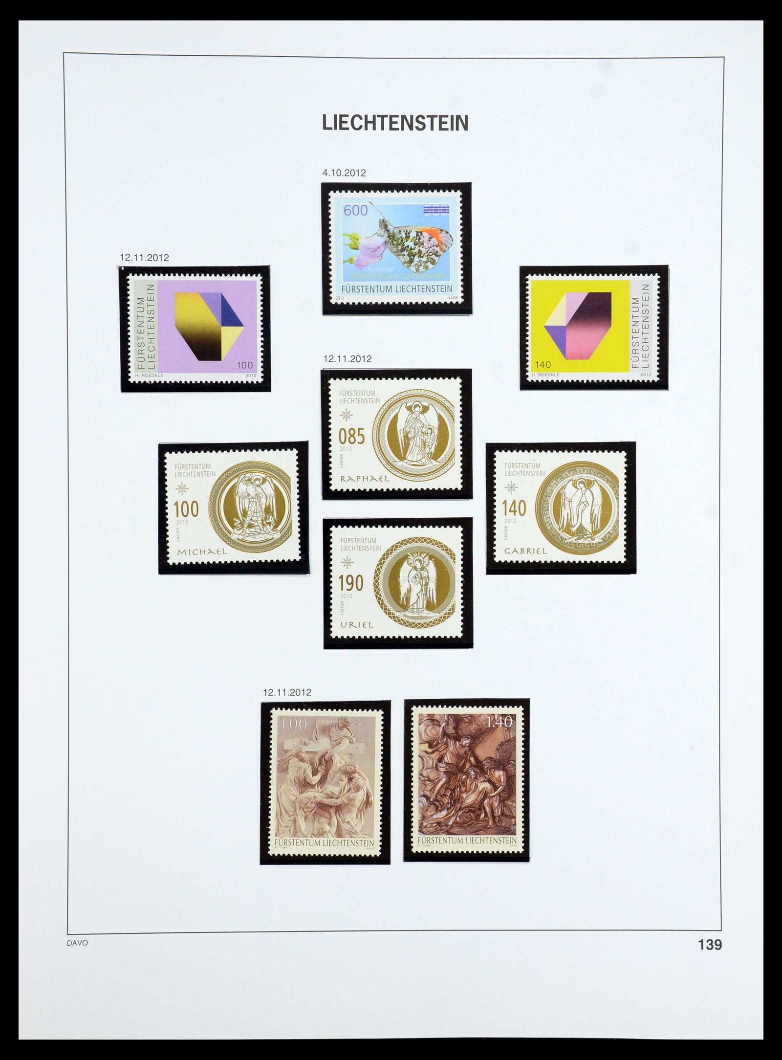 35188 117 - Stamp Collection 35188 Liechtenstein 1971-2012.