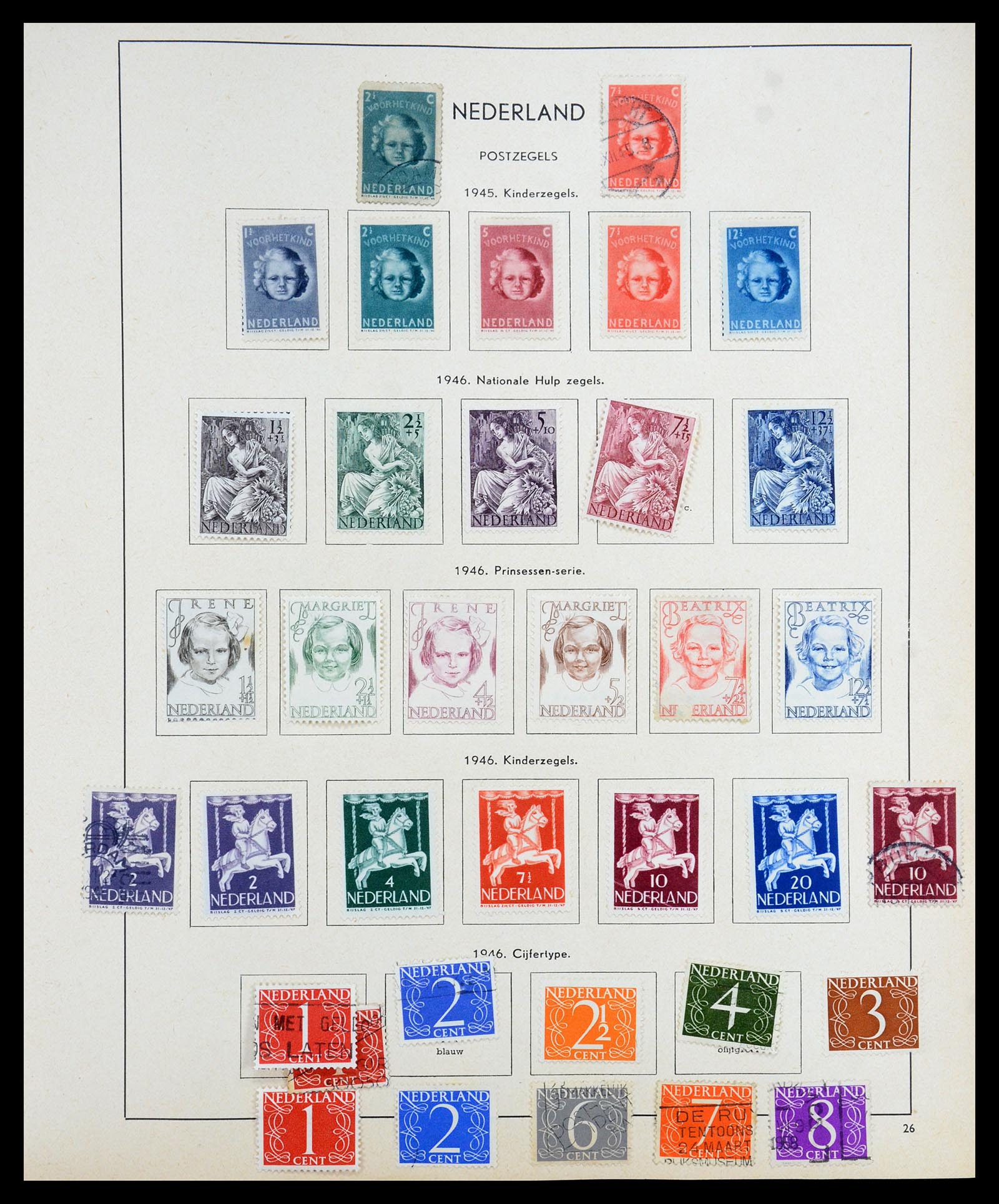 35194 040 - Postzegelverzameling 35194 Nederland en overzeese gebiedsdelen 1852-1
