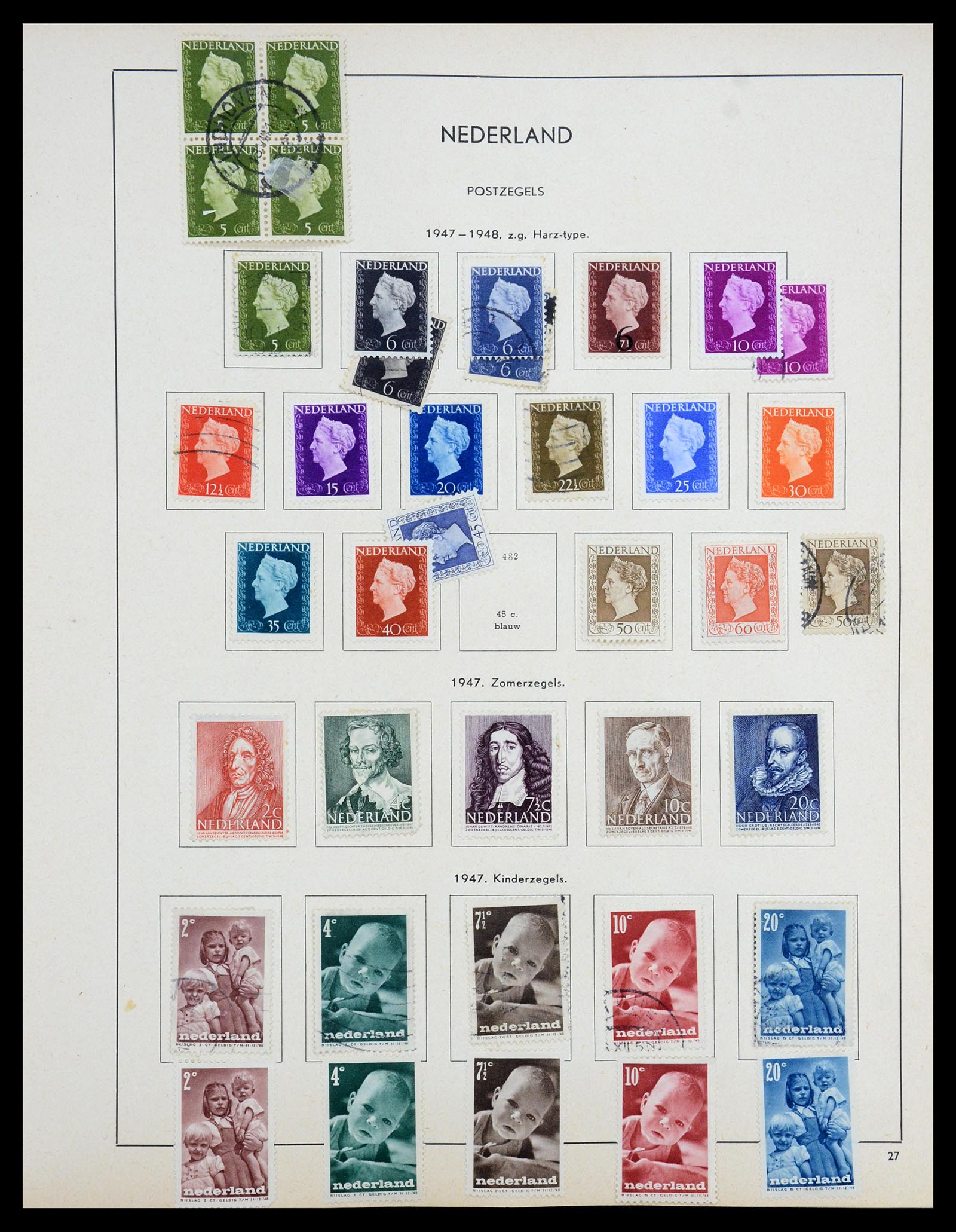 35194 042 - Postzegelverzameling 35194 Nederland en overzeese gebiedsdelen 1852-1